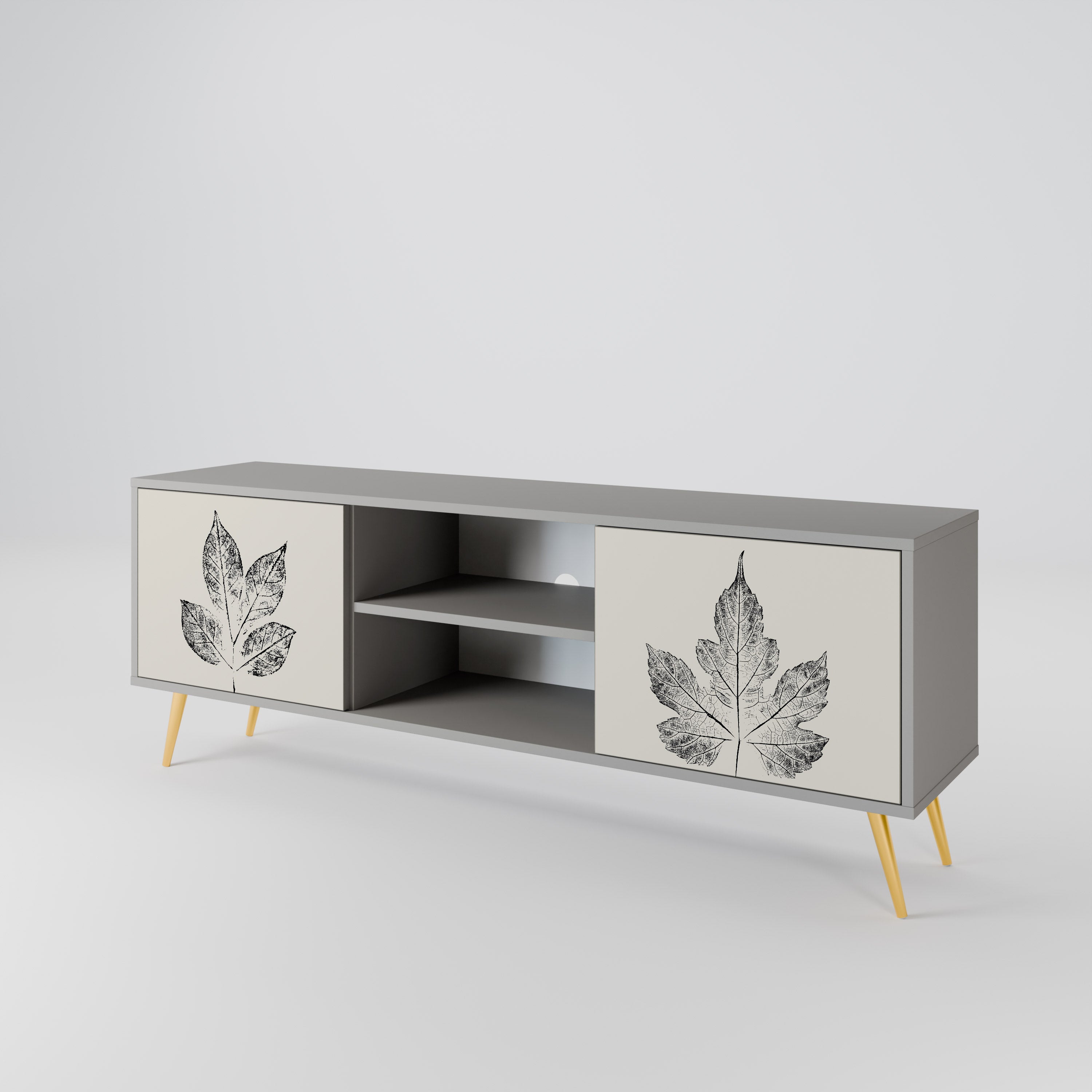 LEAFY STAMPS 2-Door TV Cabinet