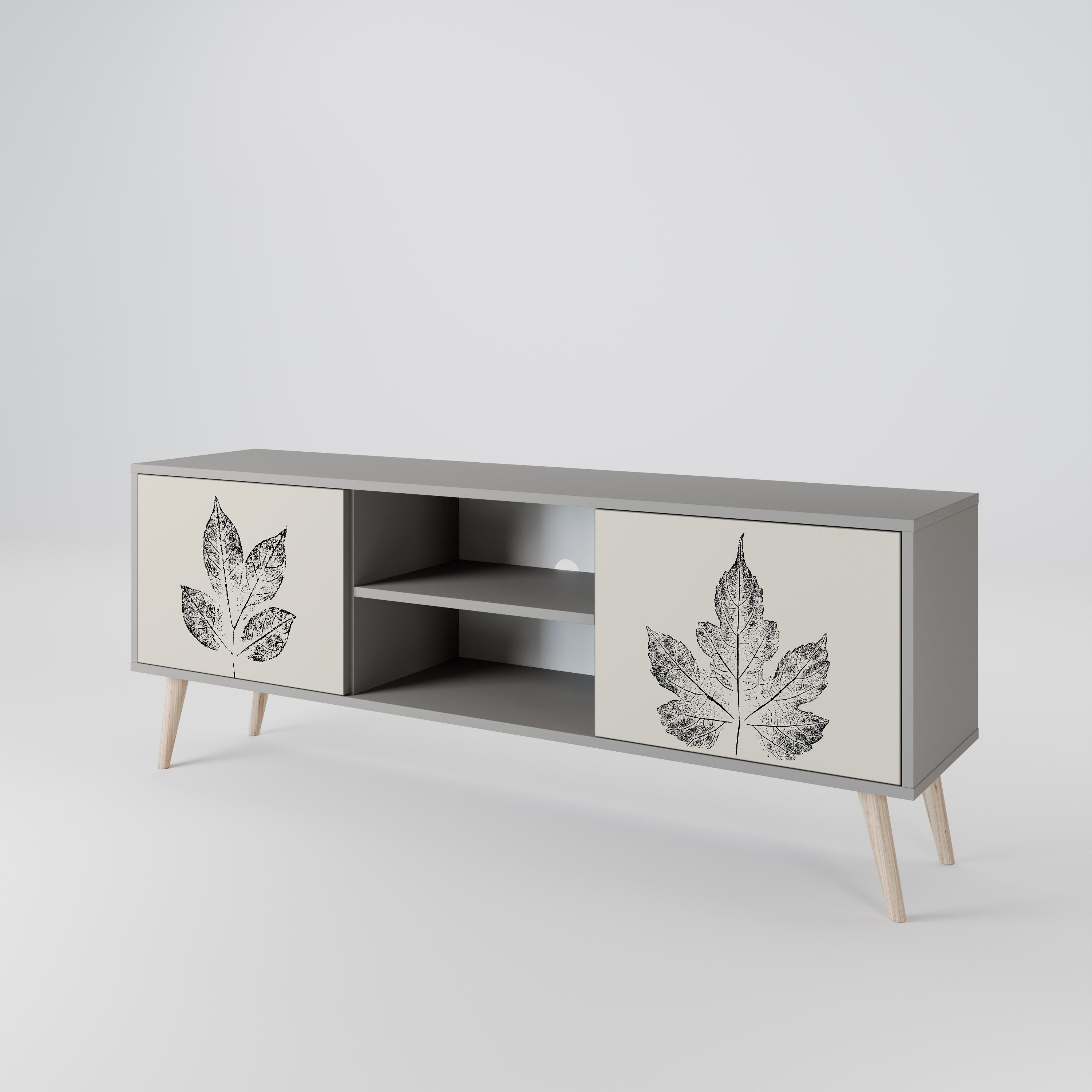 LEAFY STAMPS 2-Door TV Cabinet