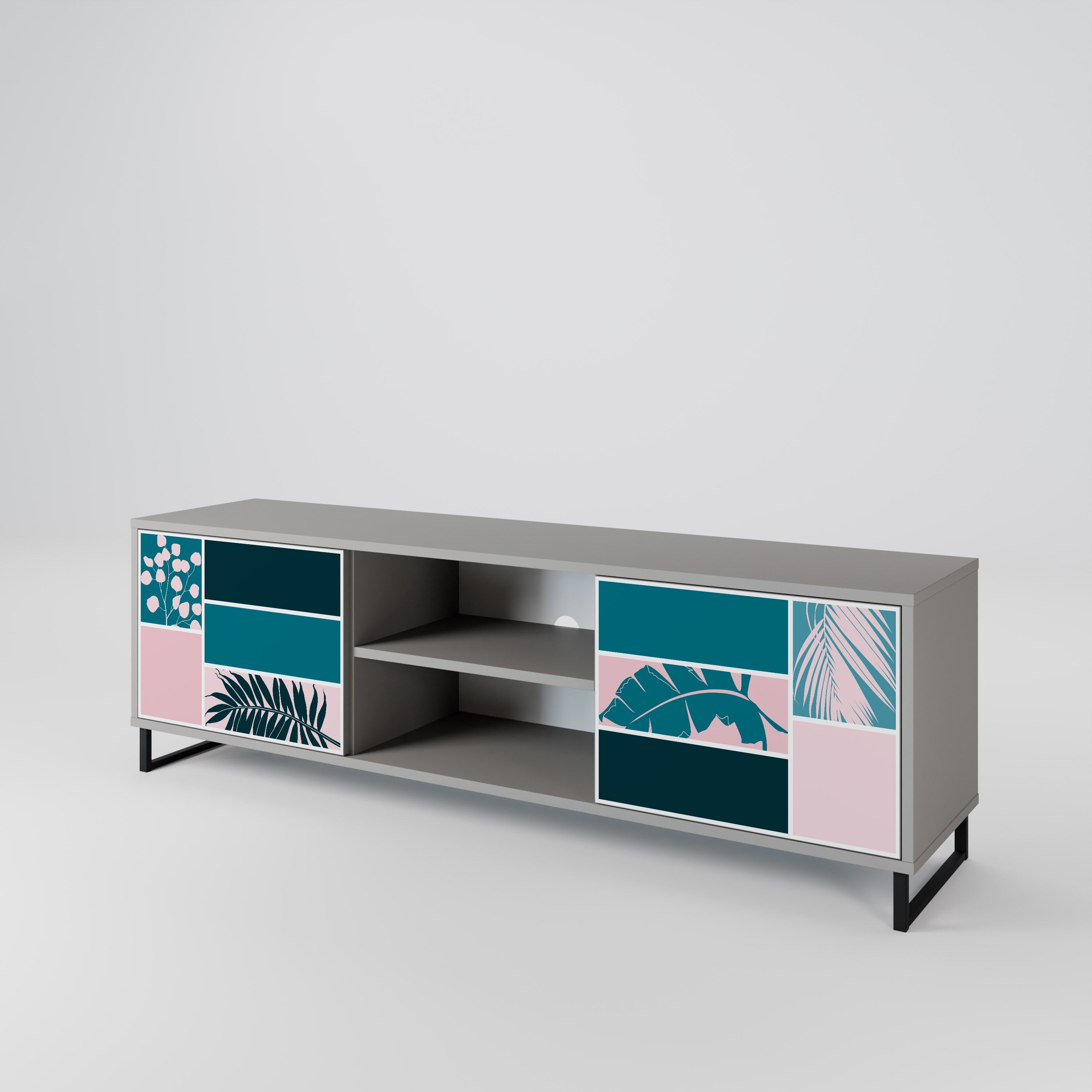 COMBINATION OF SHAPES 2-Door TV Cabinet