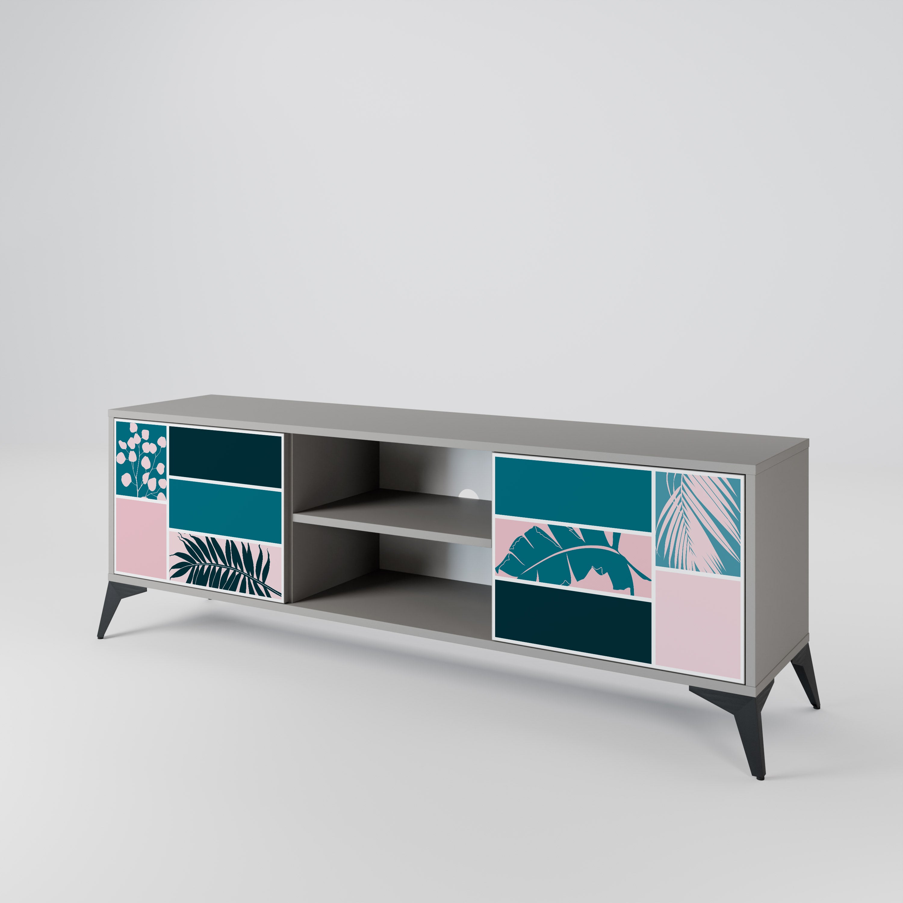 COMBINATION OF SHAPES 2-Door TV Cabinet