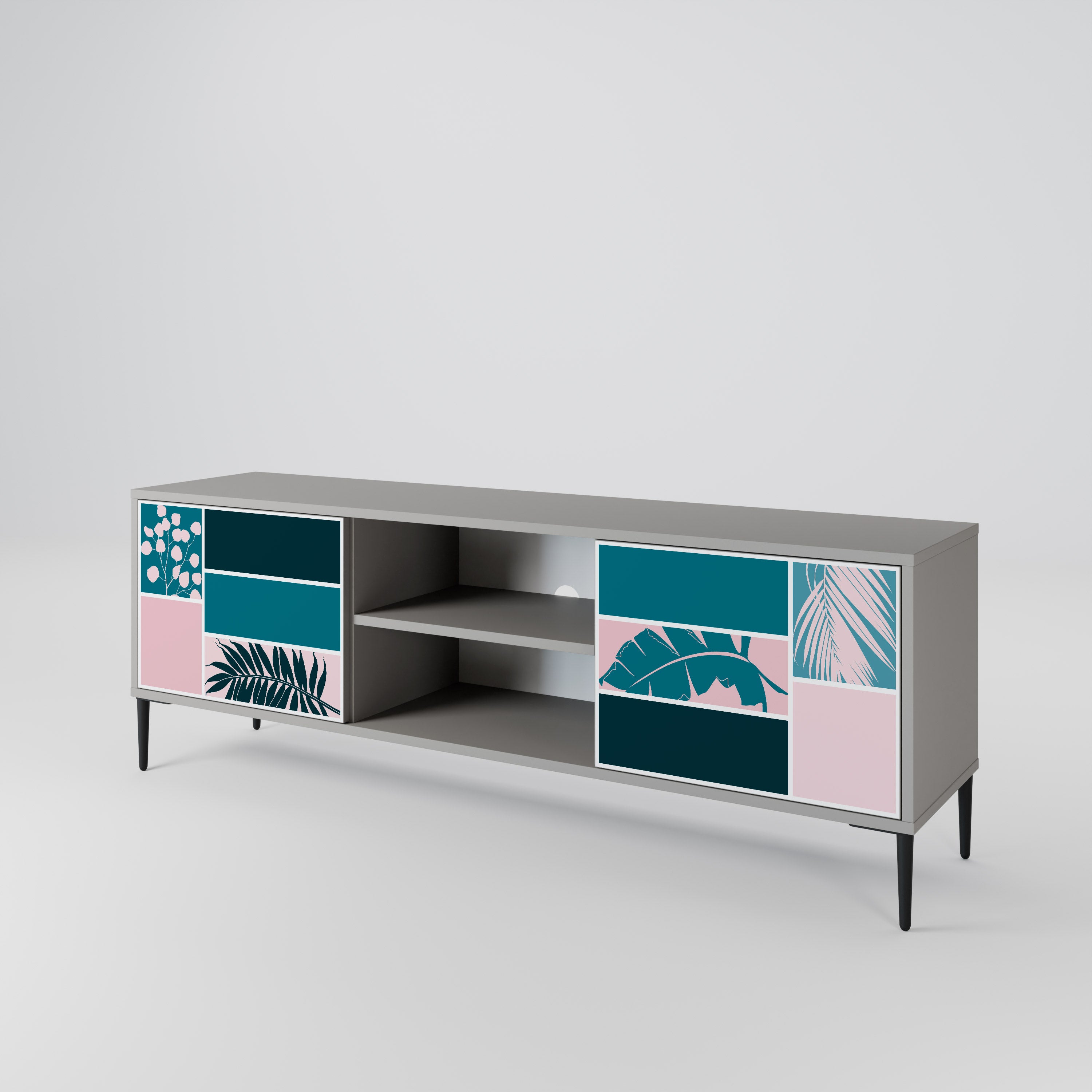 COMBINATION OF SHAPES 2-Door TV Cabinet