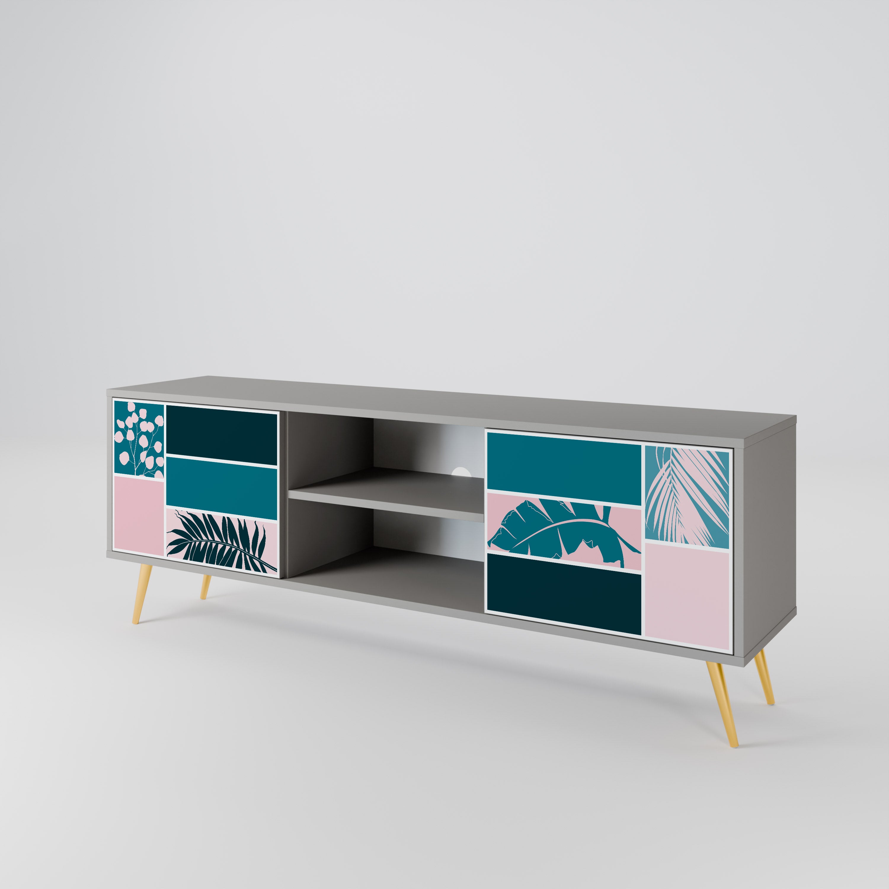 COMBINATION OF SHAPES 2-Door TV Cabinet