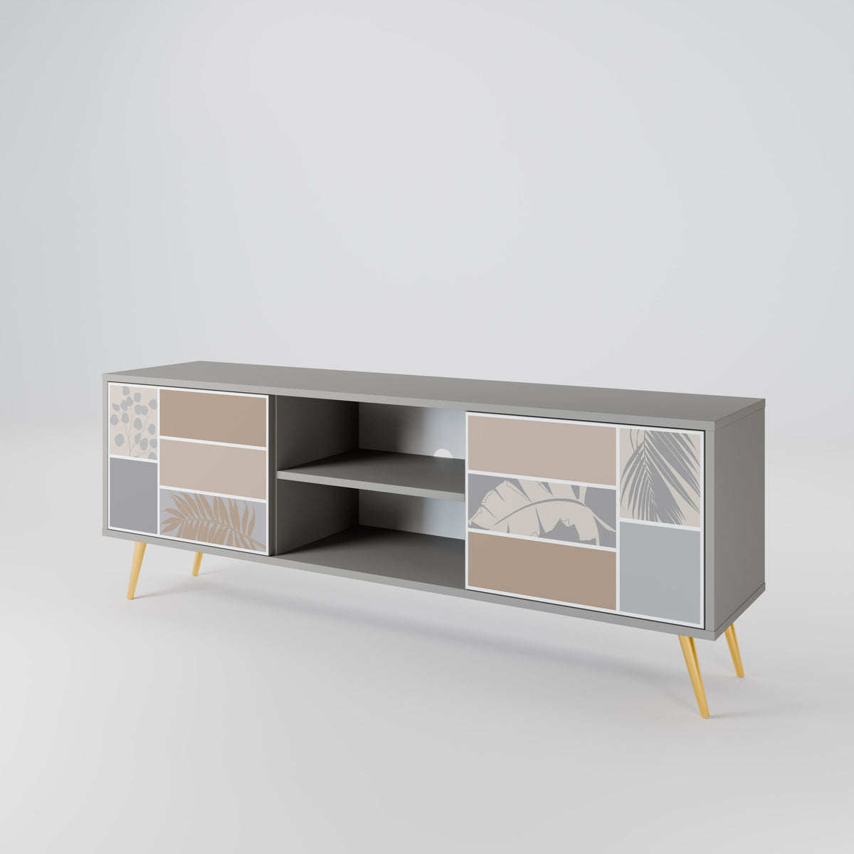 TROPICAL SHAPES Dvoudveřový TV stolek
