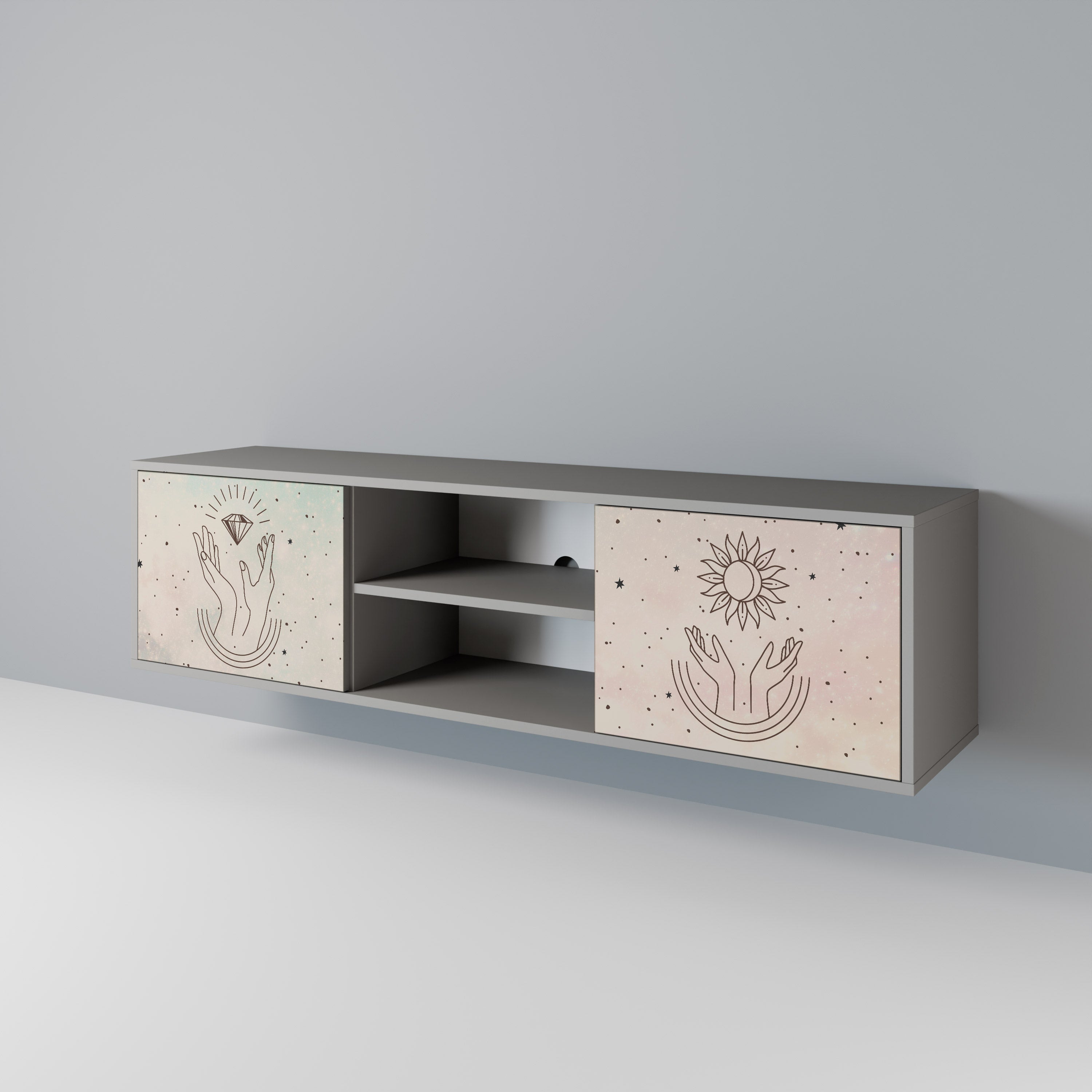 DELICATE BEAUTY 2-Door TV Cabinet