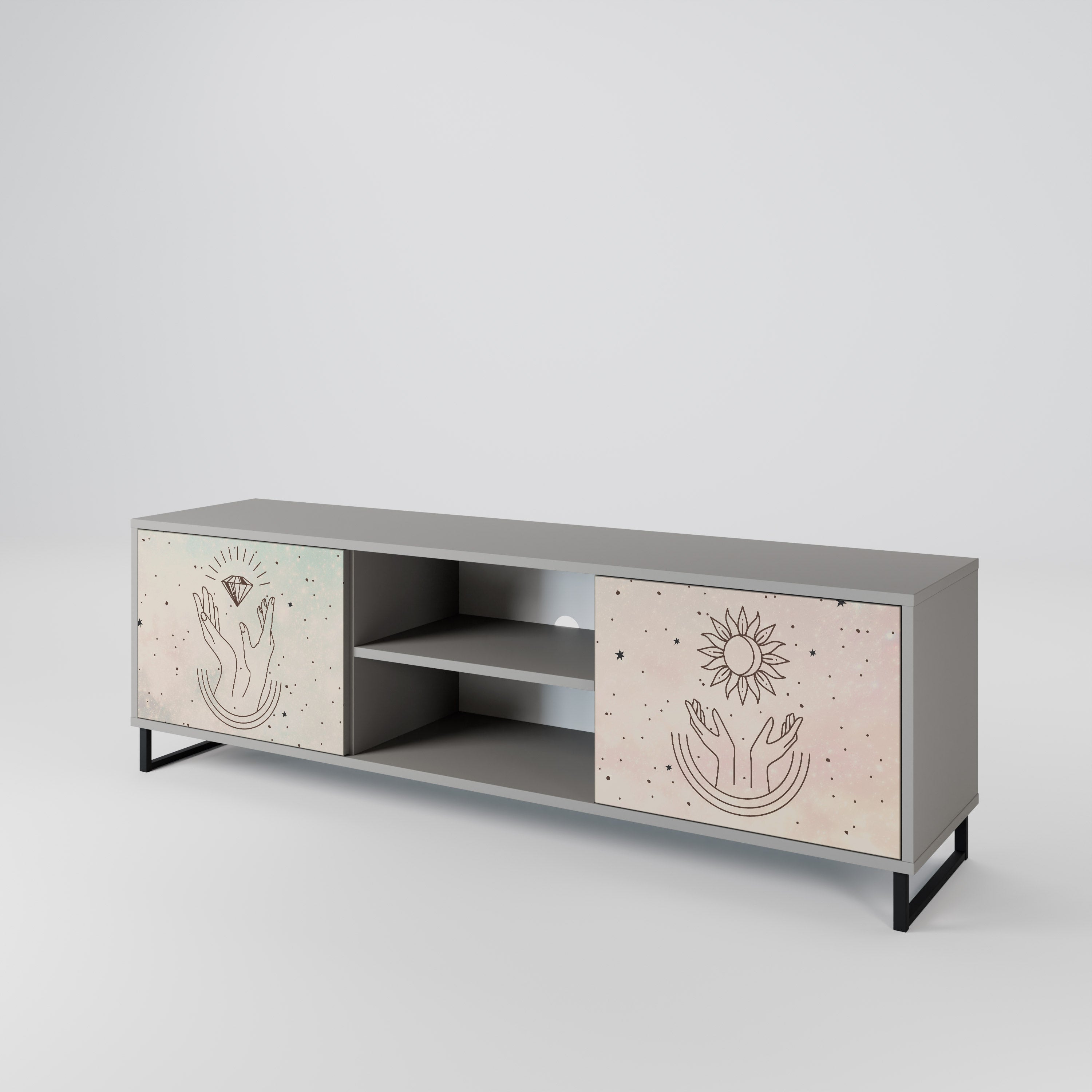 DELICATE BEAUTY 2-Door TV Cabinet