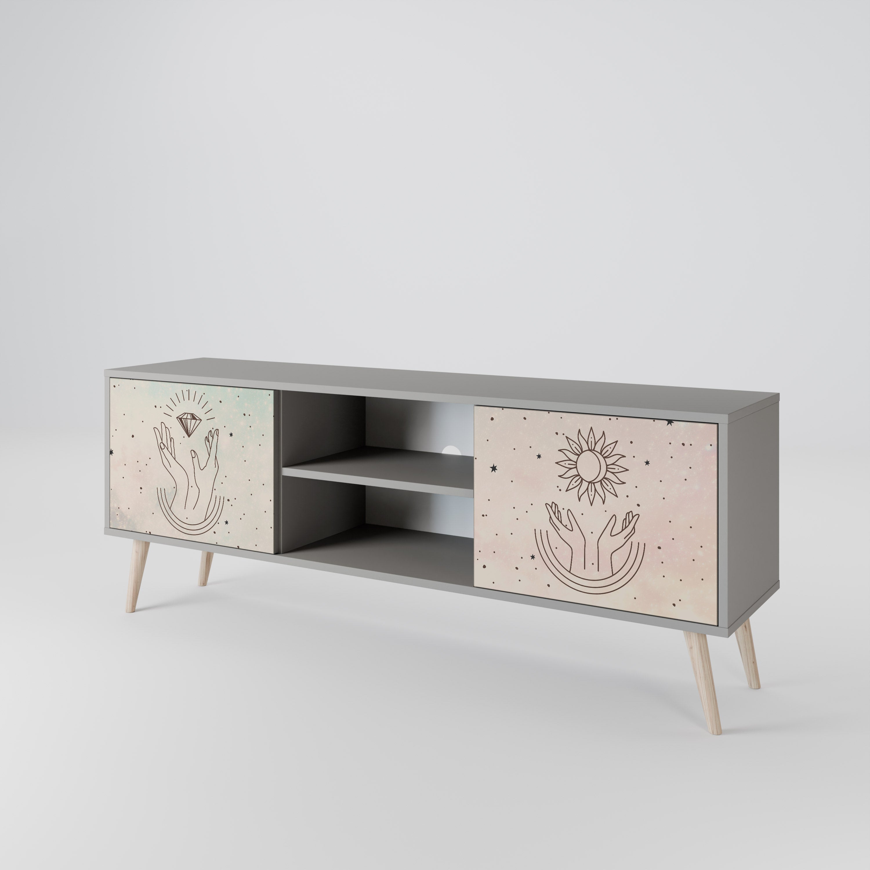 DELICATE BEAUTY 2-Door TV Cabinet