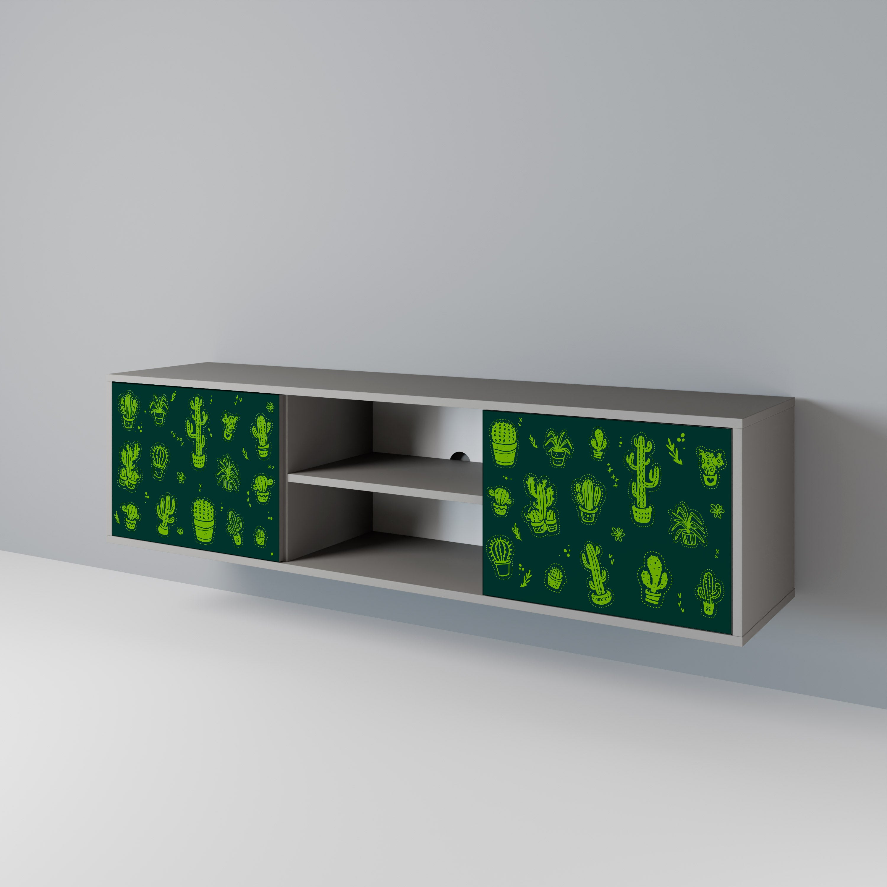 DESERT GREEN 2-Door TV Cabinet