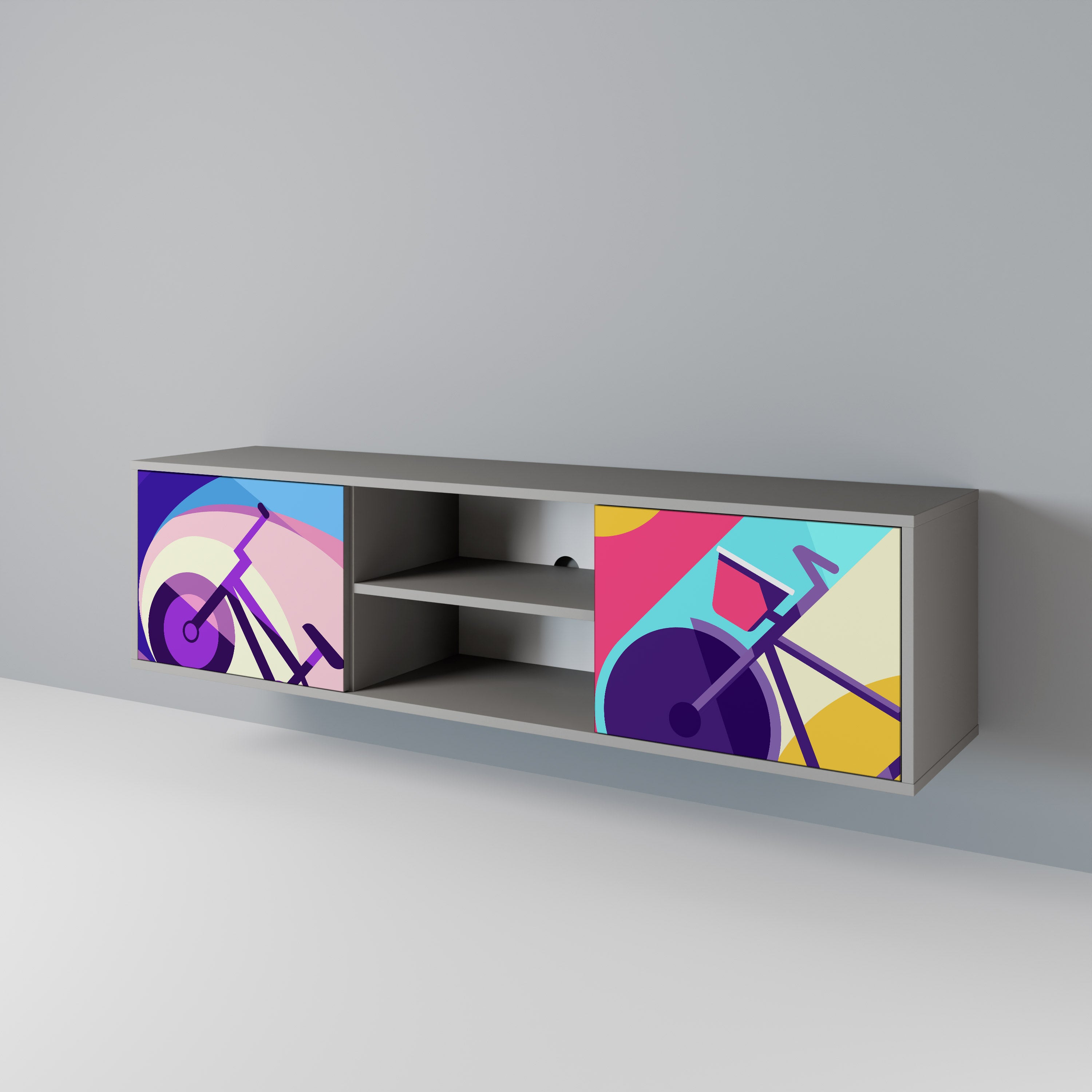 BIKE DREAMS 2-Door TV Cabinet