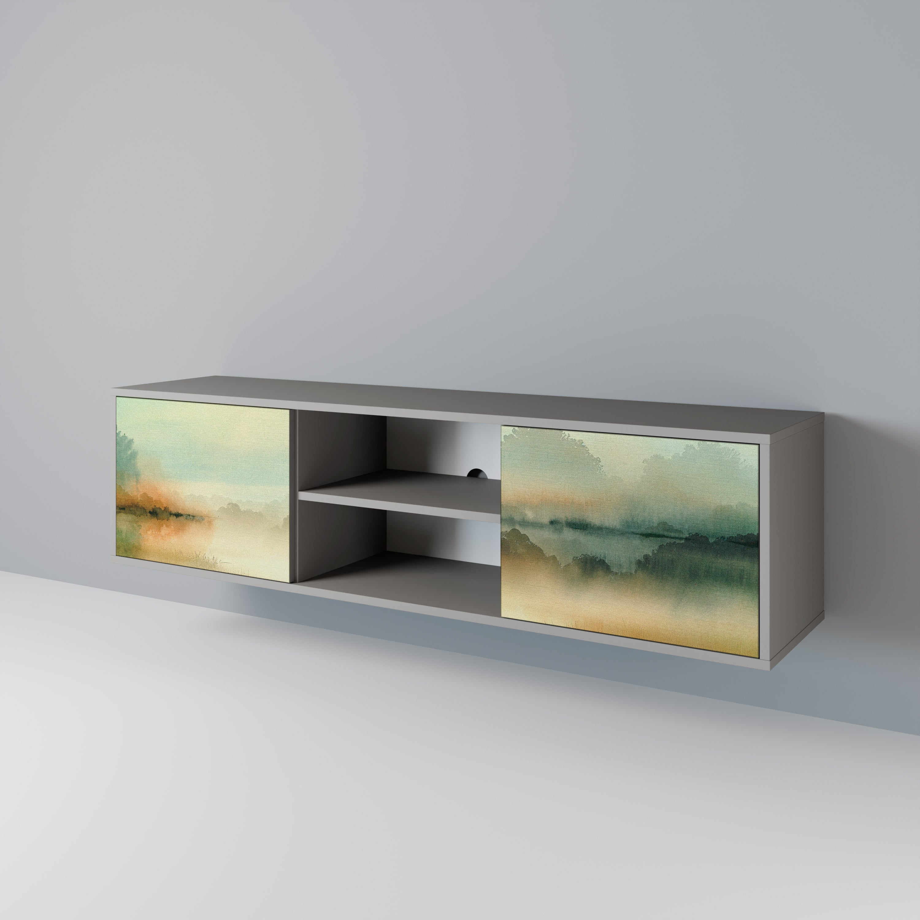 MORNING BY THE LAKE 2-Door TV Cabinet