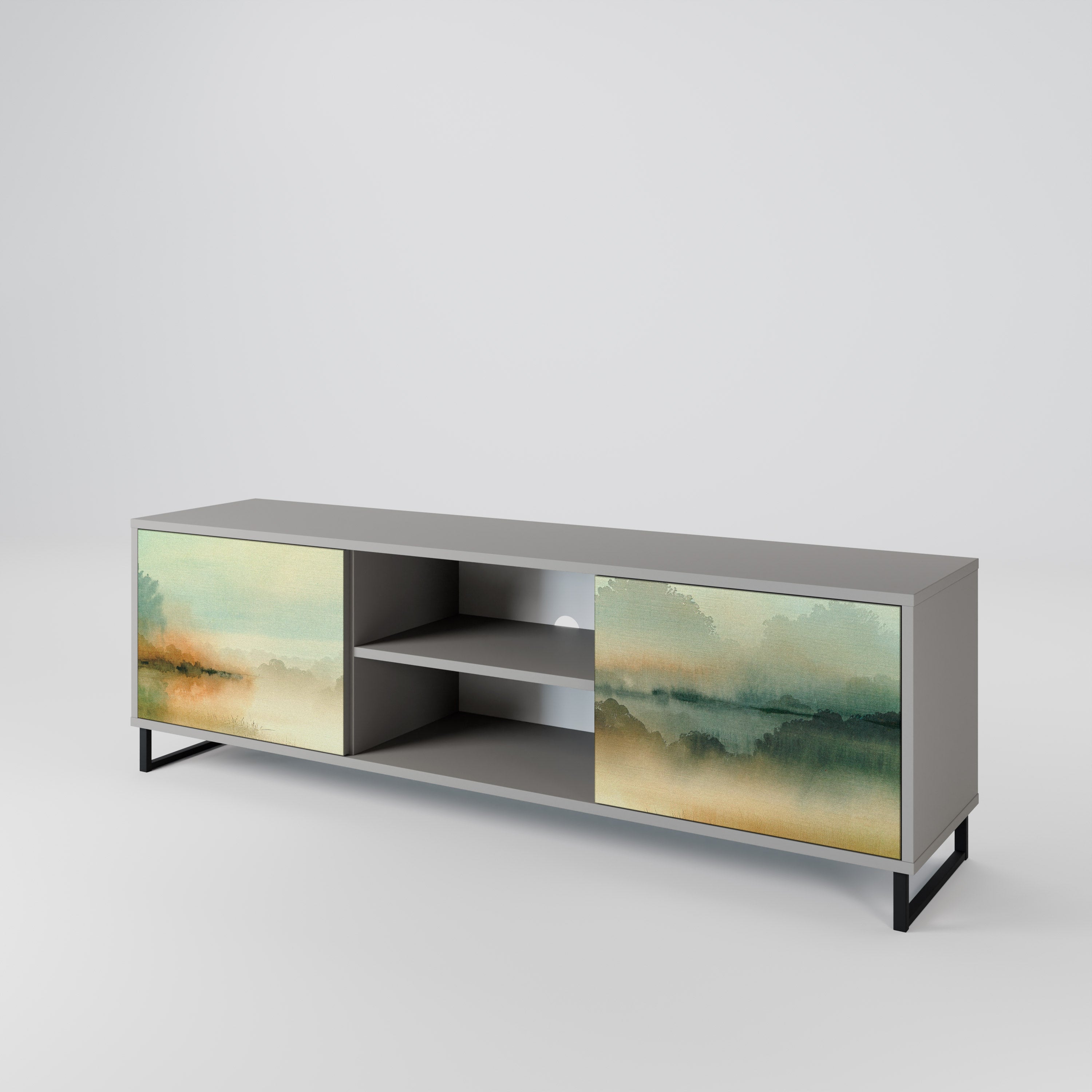 MORNING BY THE LAKE 2-Door TV Cabinet