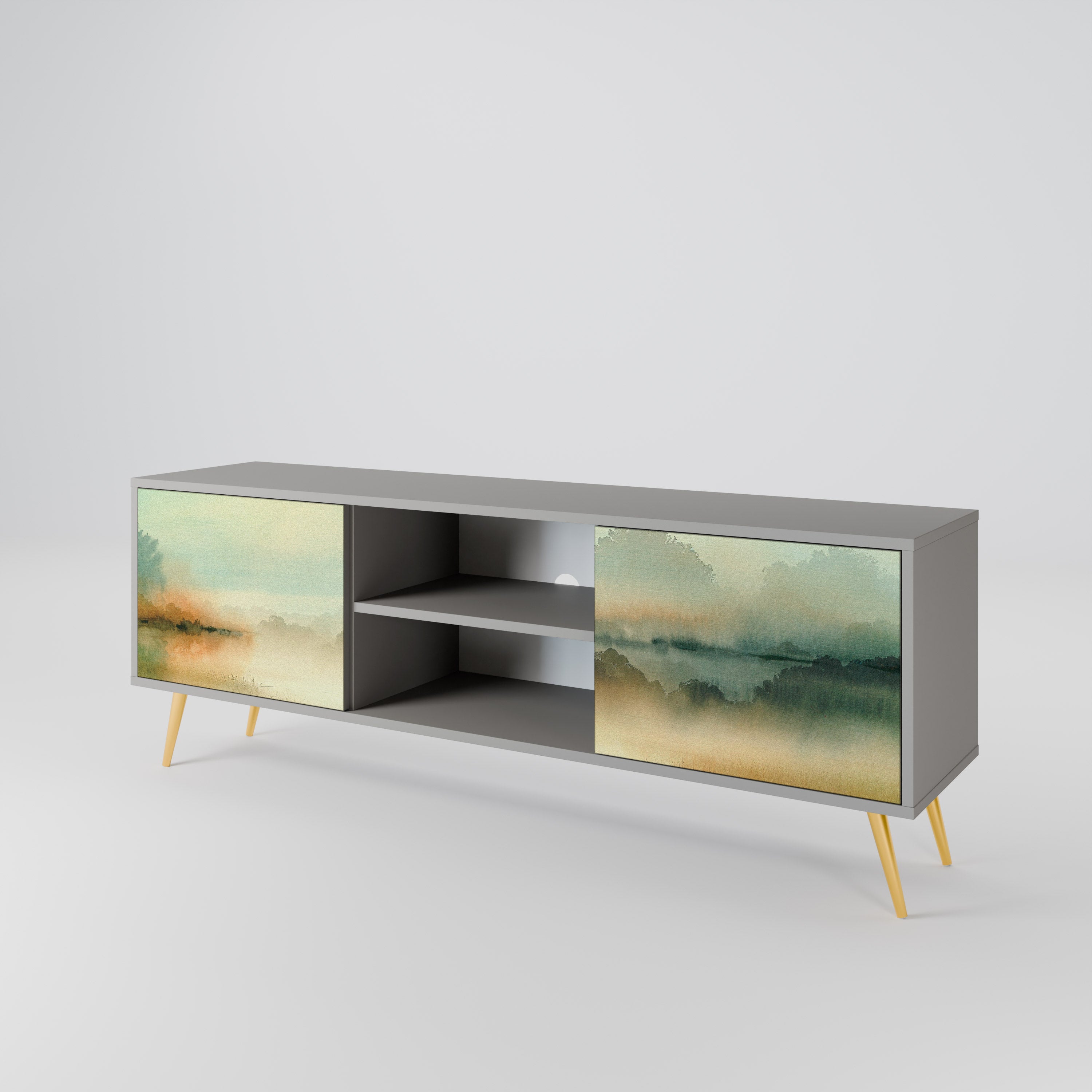 MORNING BY THE LAKE 2-Door TV Cabinet