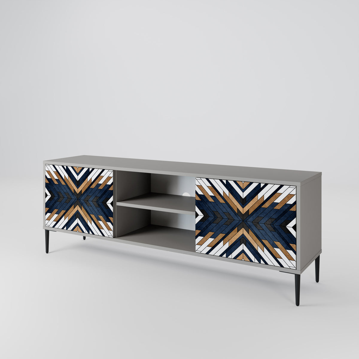 ARTFUL GEOMETRY Dvoudveřový TV stolek