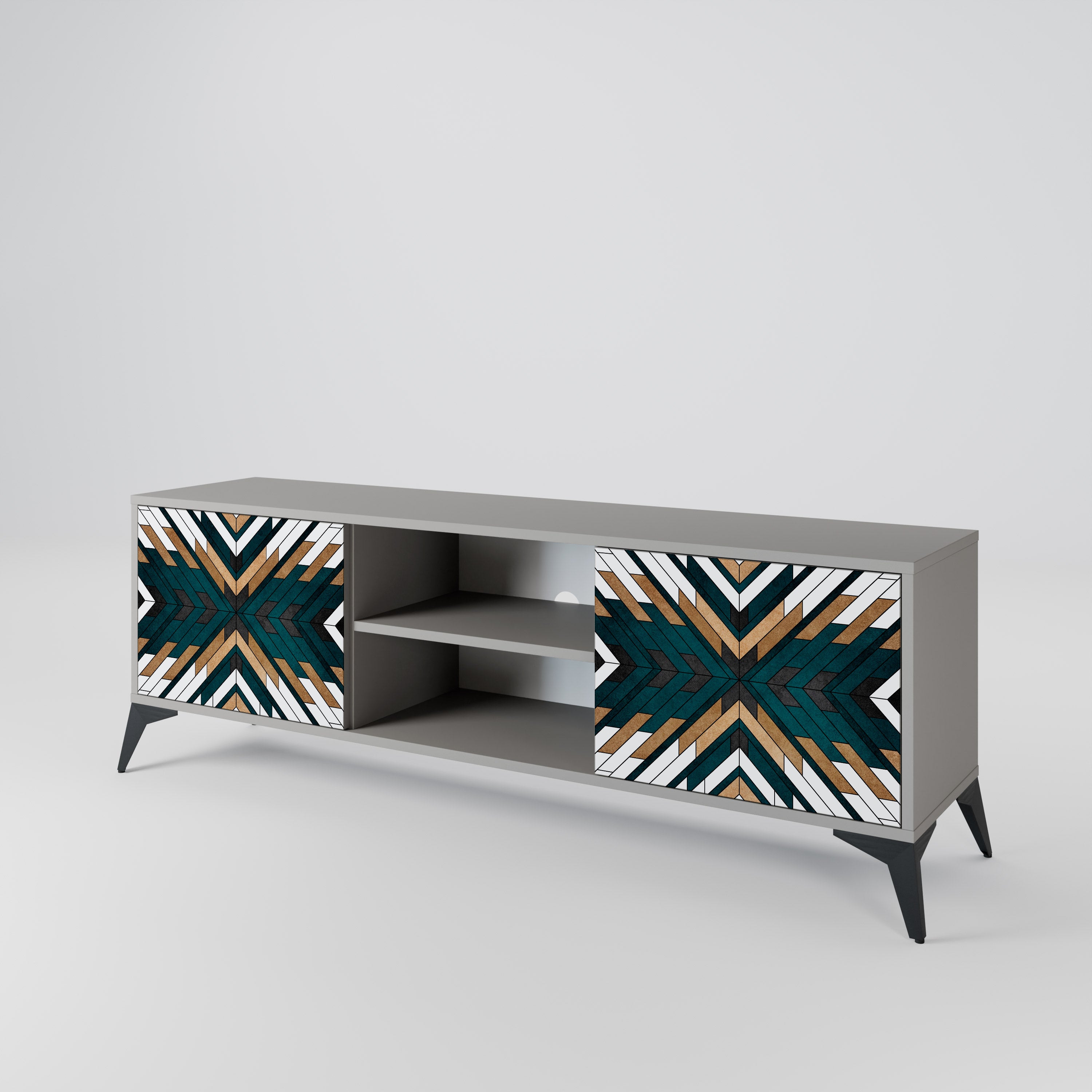 ARTISTIC GEOMETRY Dvoudveřový TV stolek