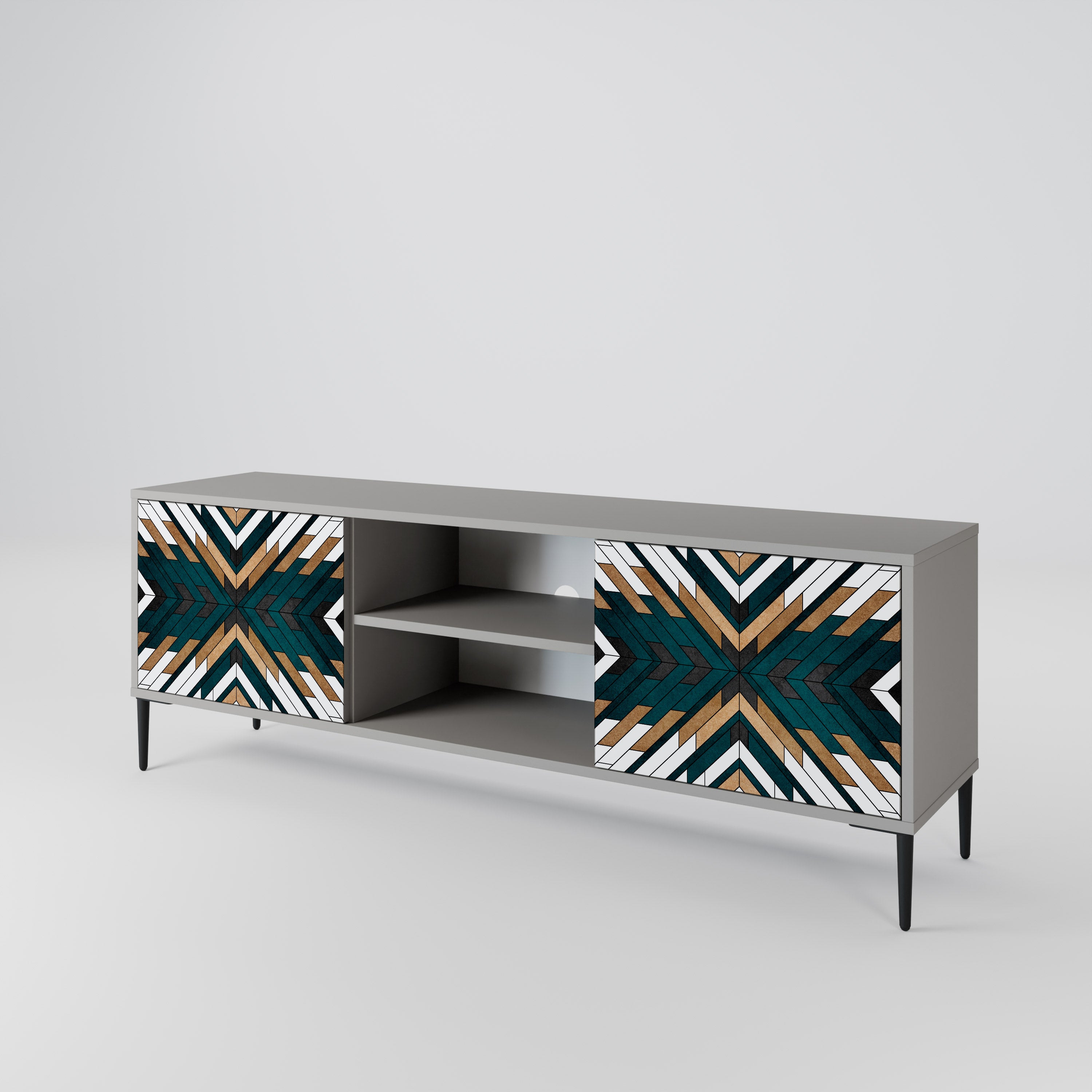ARTISTIC GEOMETRY Dvoudveřový TV stolek