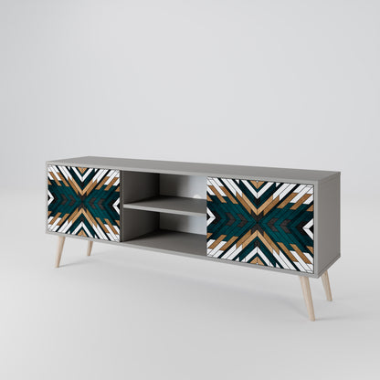 ARTISTIC GEOMETRY Dvoudveřový TV stolek