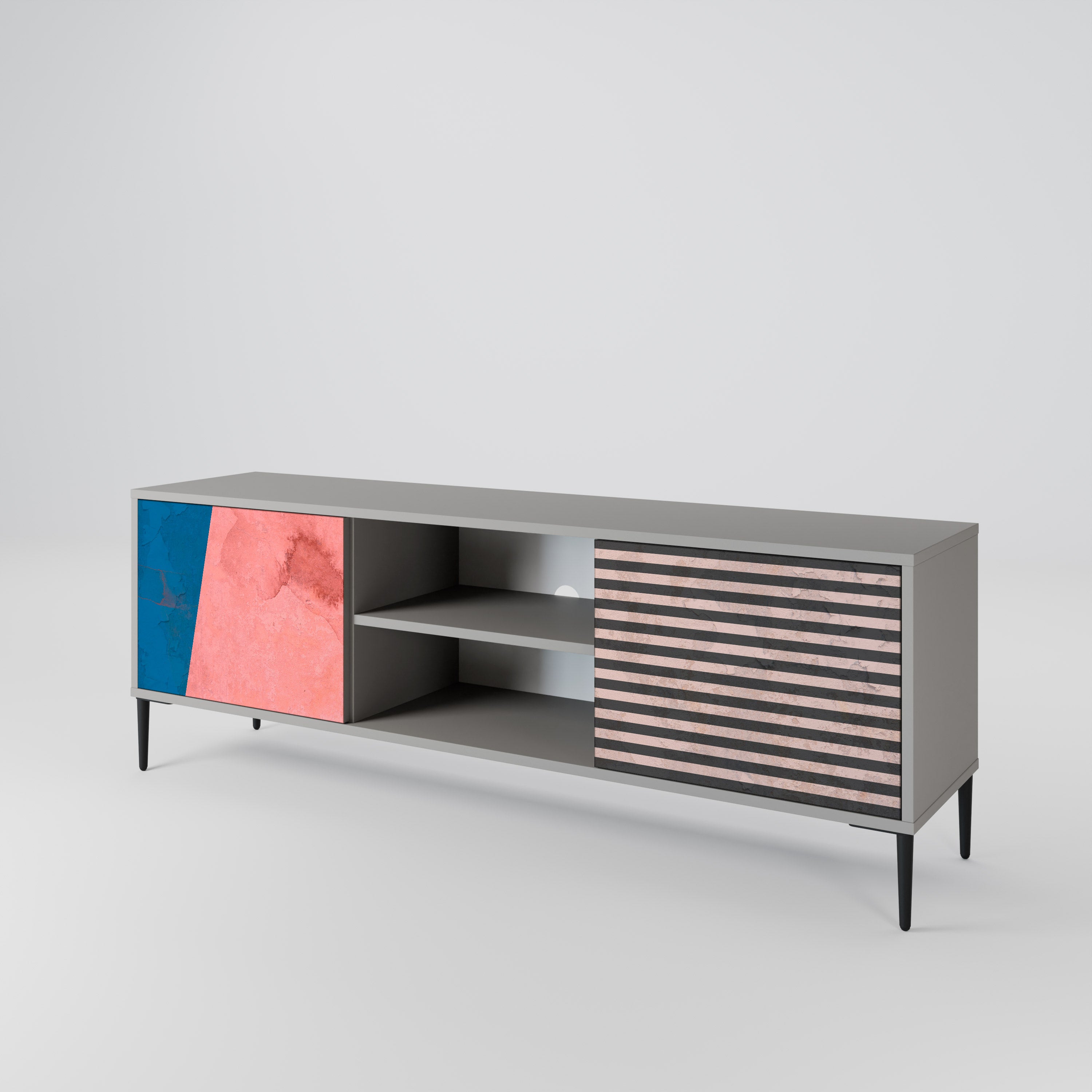 GLAMOROUS STRIPE Dvoudveřový TV stolek