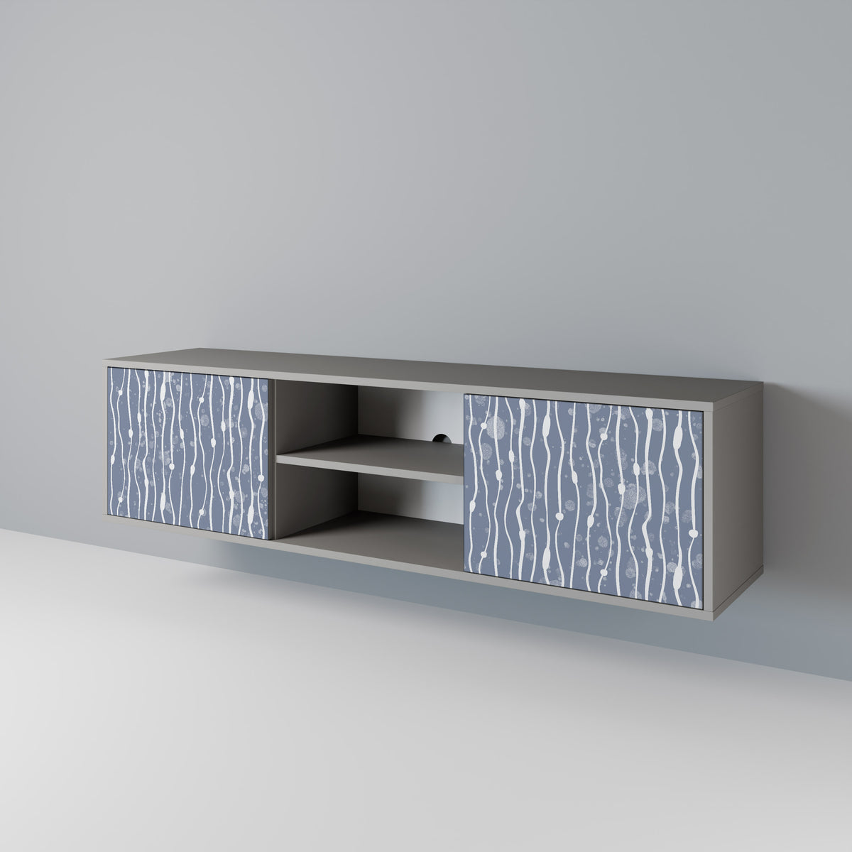 GRAPHITE RAIN Dvoudveřový TV stolek
