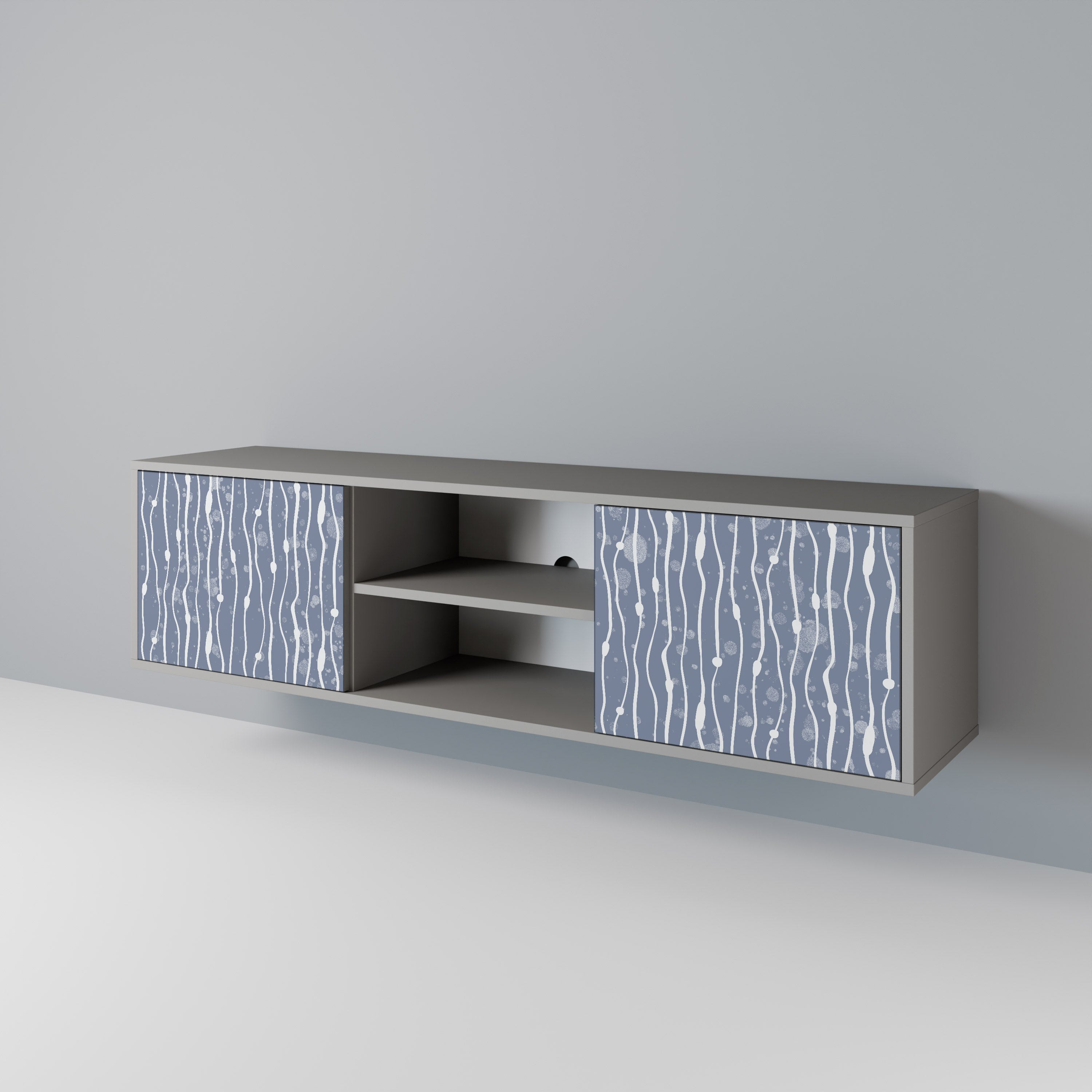 GRAPHITE RAIN Dvoudveřový TV stolek