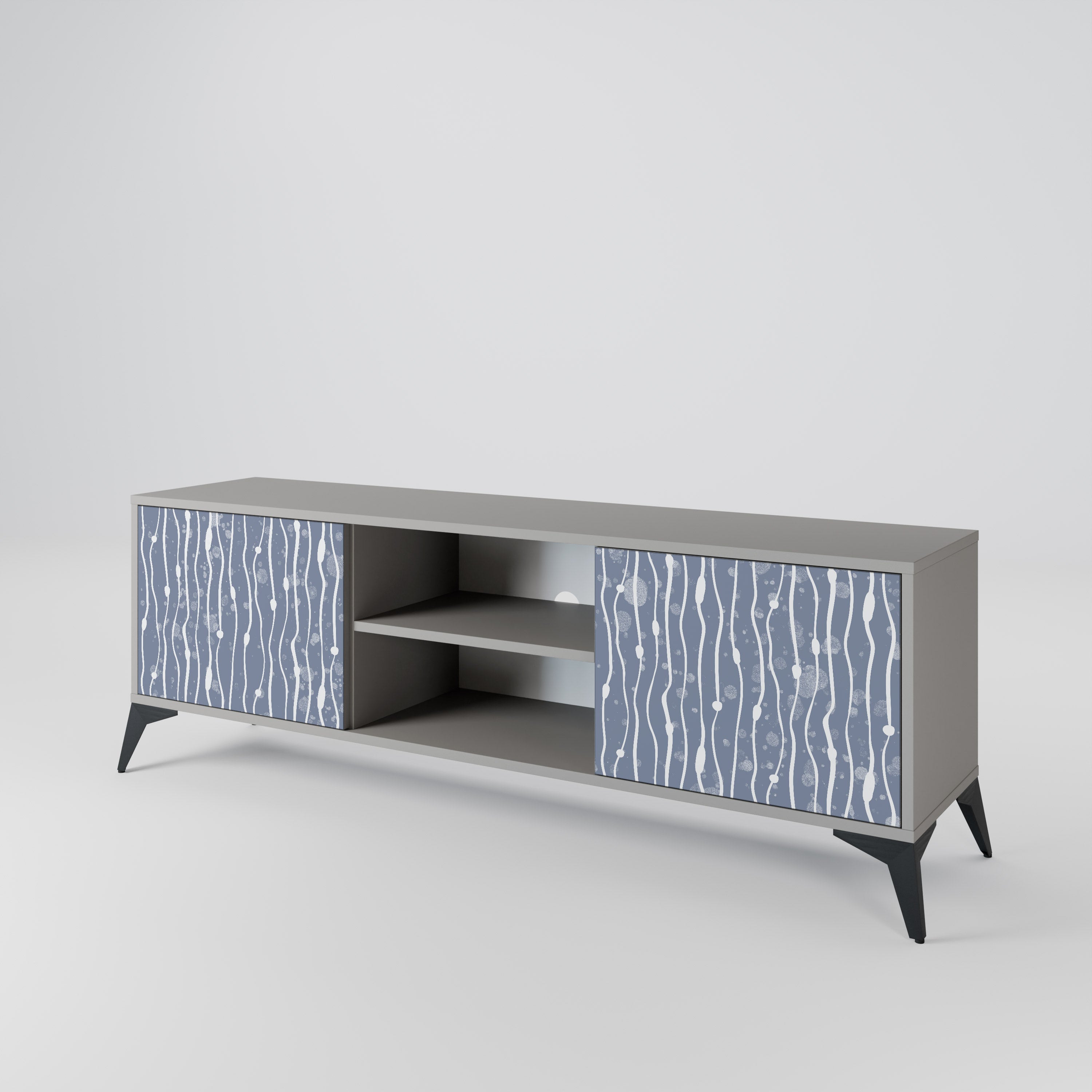 GRAPHITE RAIN Dvoudveřový TV stolek