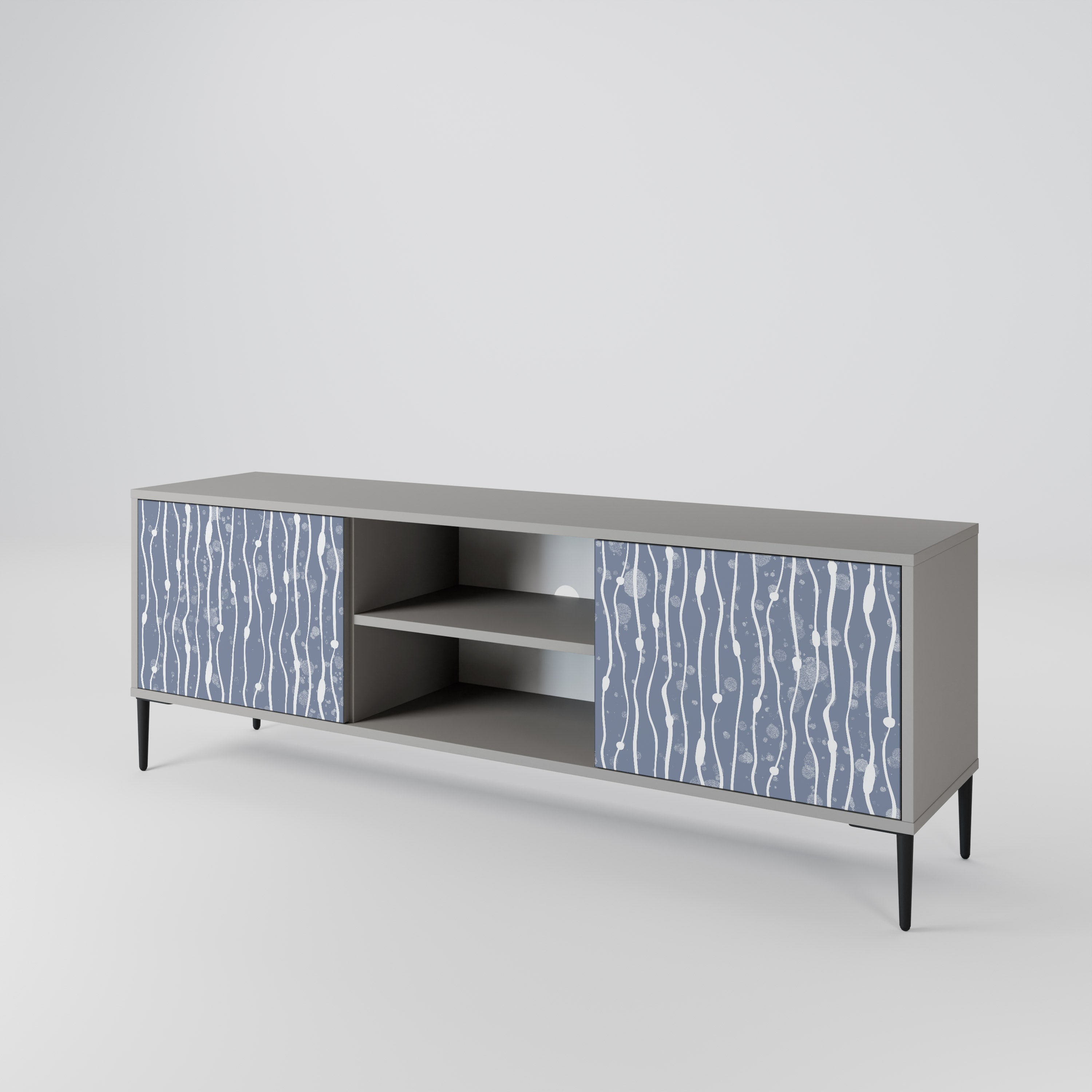 GRAPHITE RAIN Dvoudveřový TV stolek