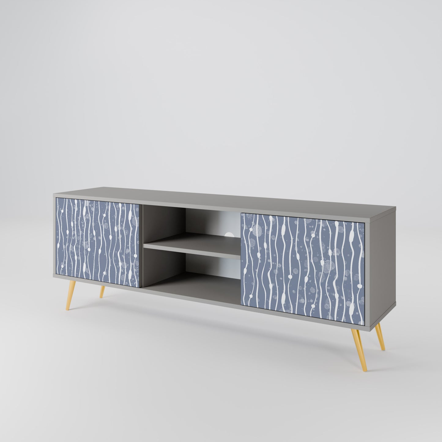GRAPHITE RAIN Dvoudveřový TV stolek