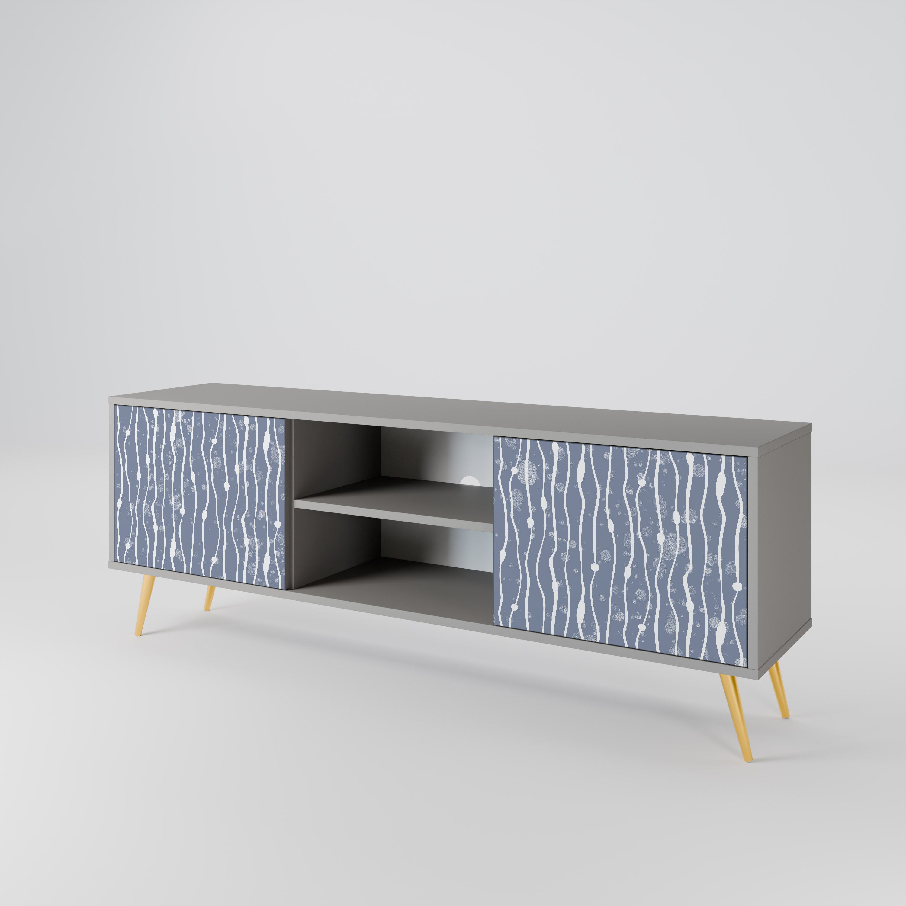 GRAPHITE RAIN Dvoudveřový TV stolek