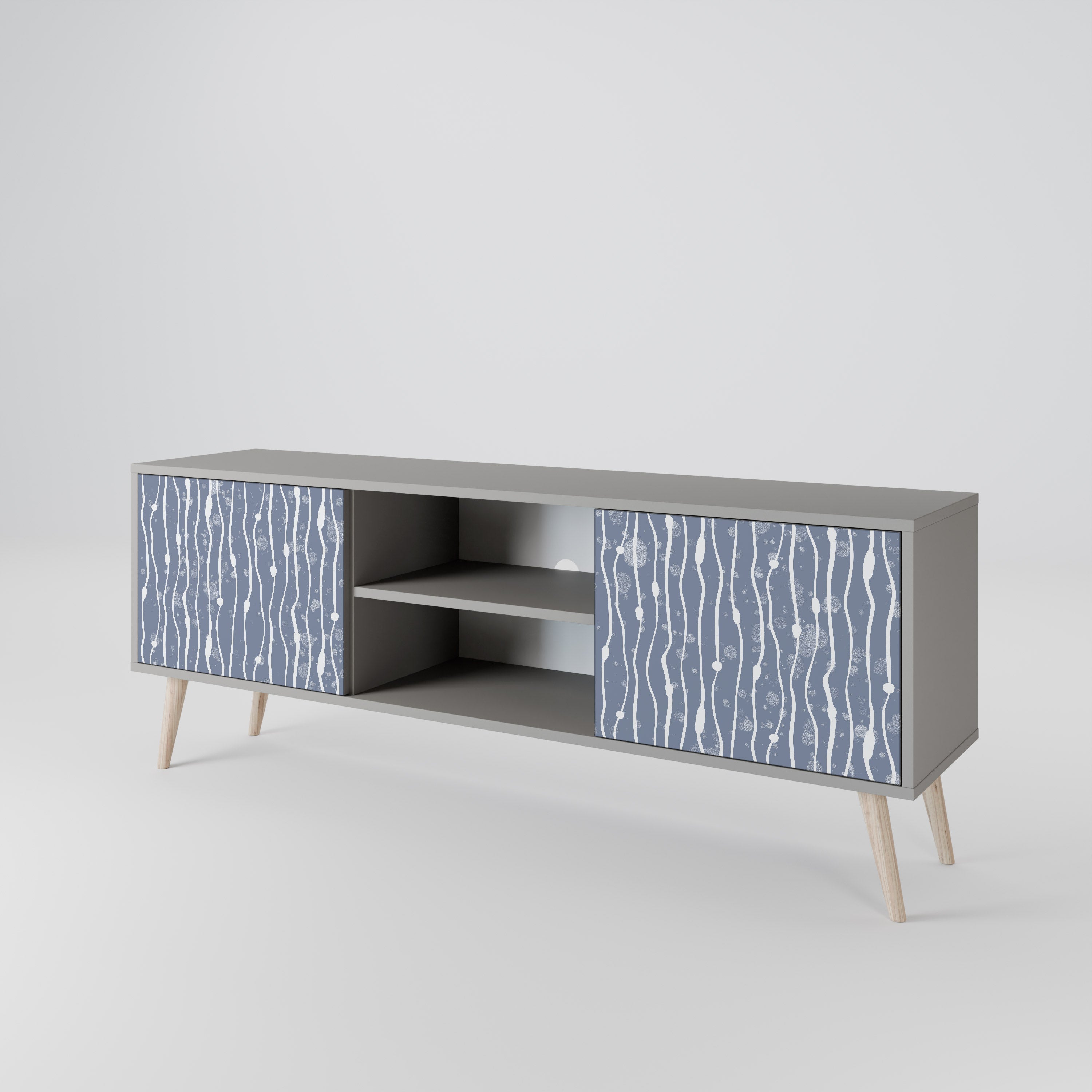 GRAPHITE RAIN Dvoudveřový TV stolek