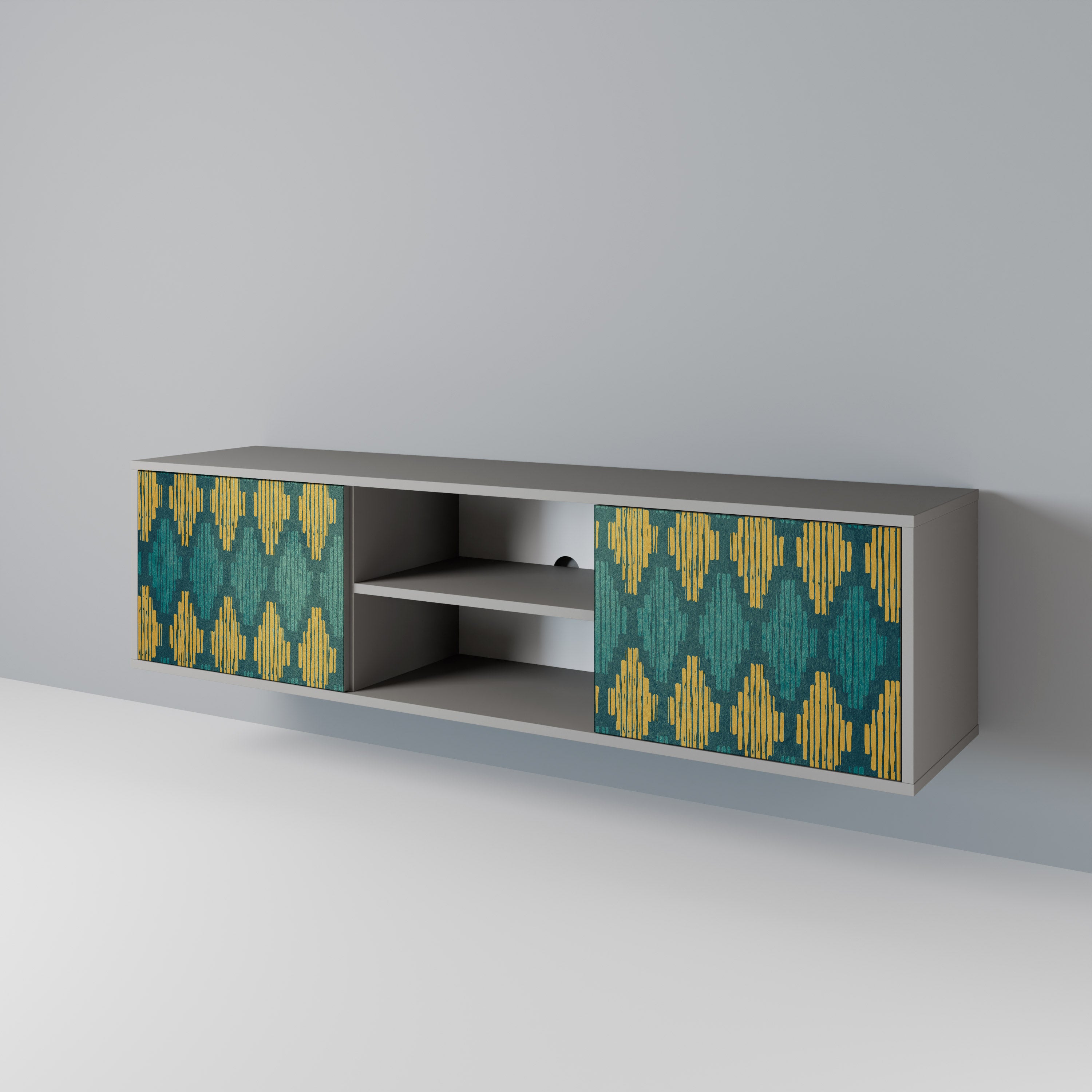 POLYGONS Dvoudveřový TV stolek