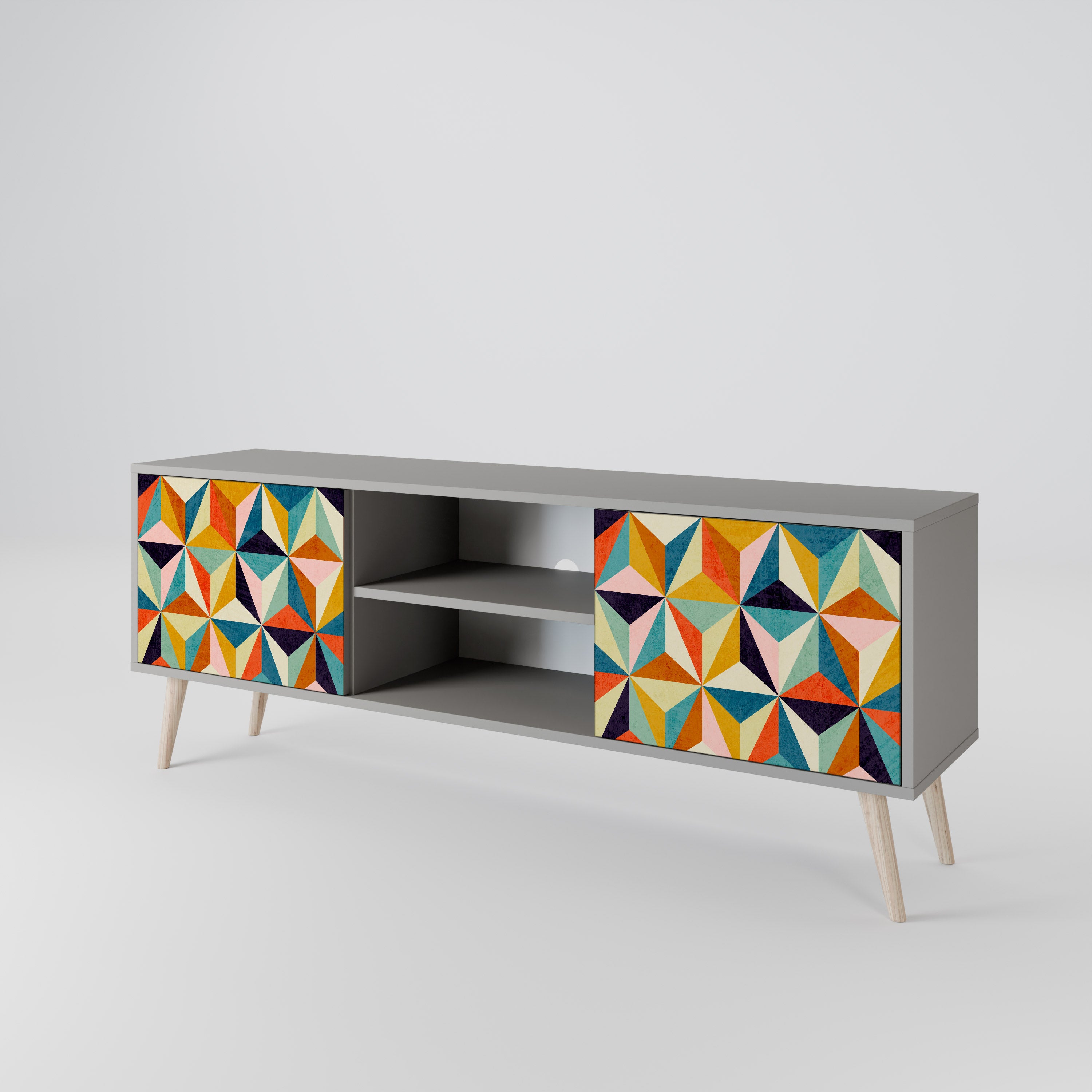 TESSELATE TREASURES Dvoudveřový TV stolek