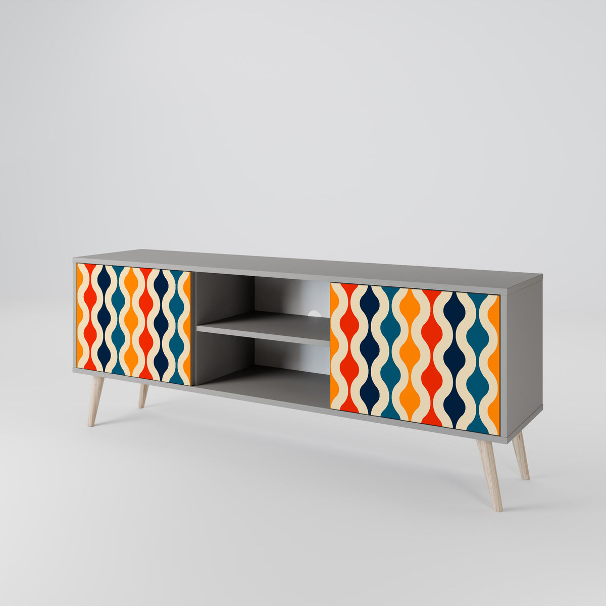 COLORFUL NOSTALGIA Dvoudveřový TV stolek