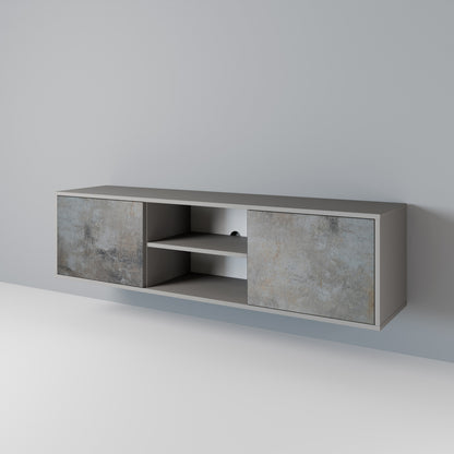 CONCRETE WALL Dvoudveřový TV stolek