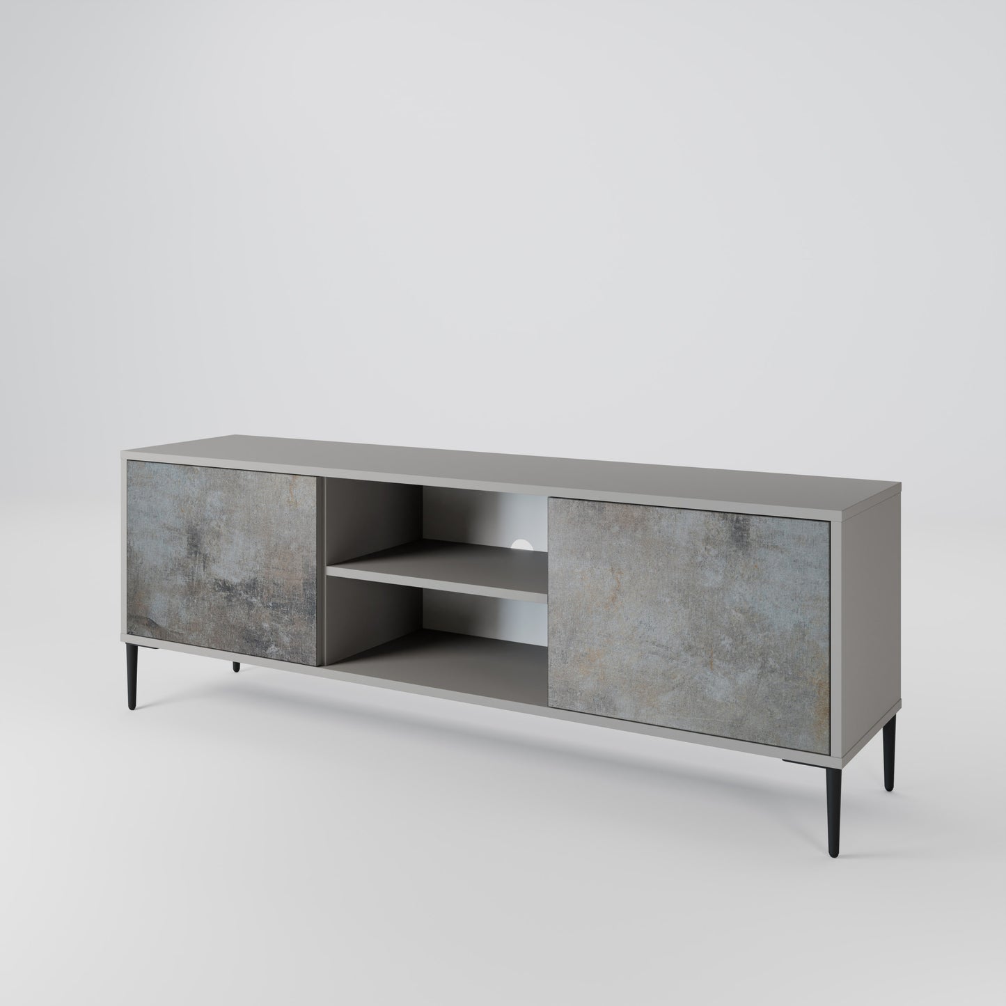 CONCRETE WALL Dvoudveřový TV stolek