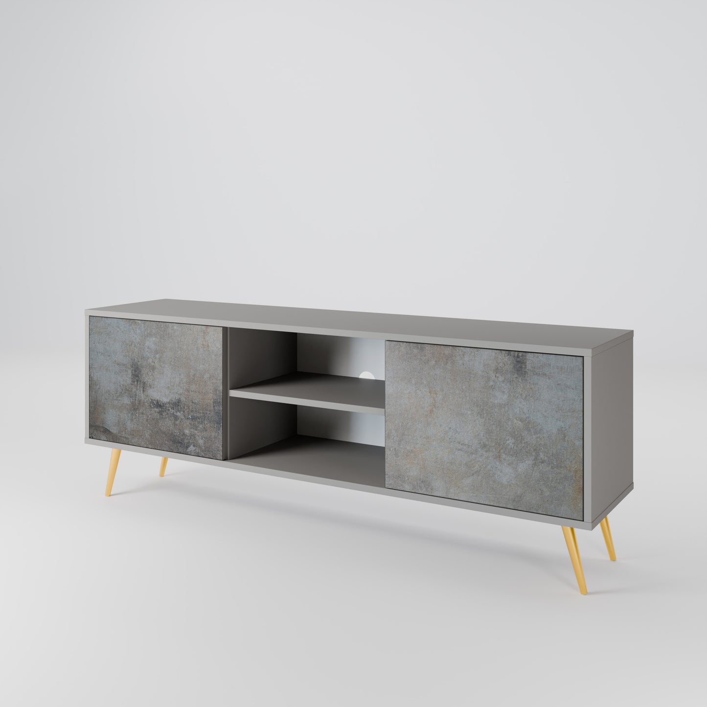 CONCRETE WALL Dvoudveřový TV stolek