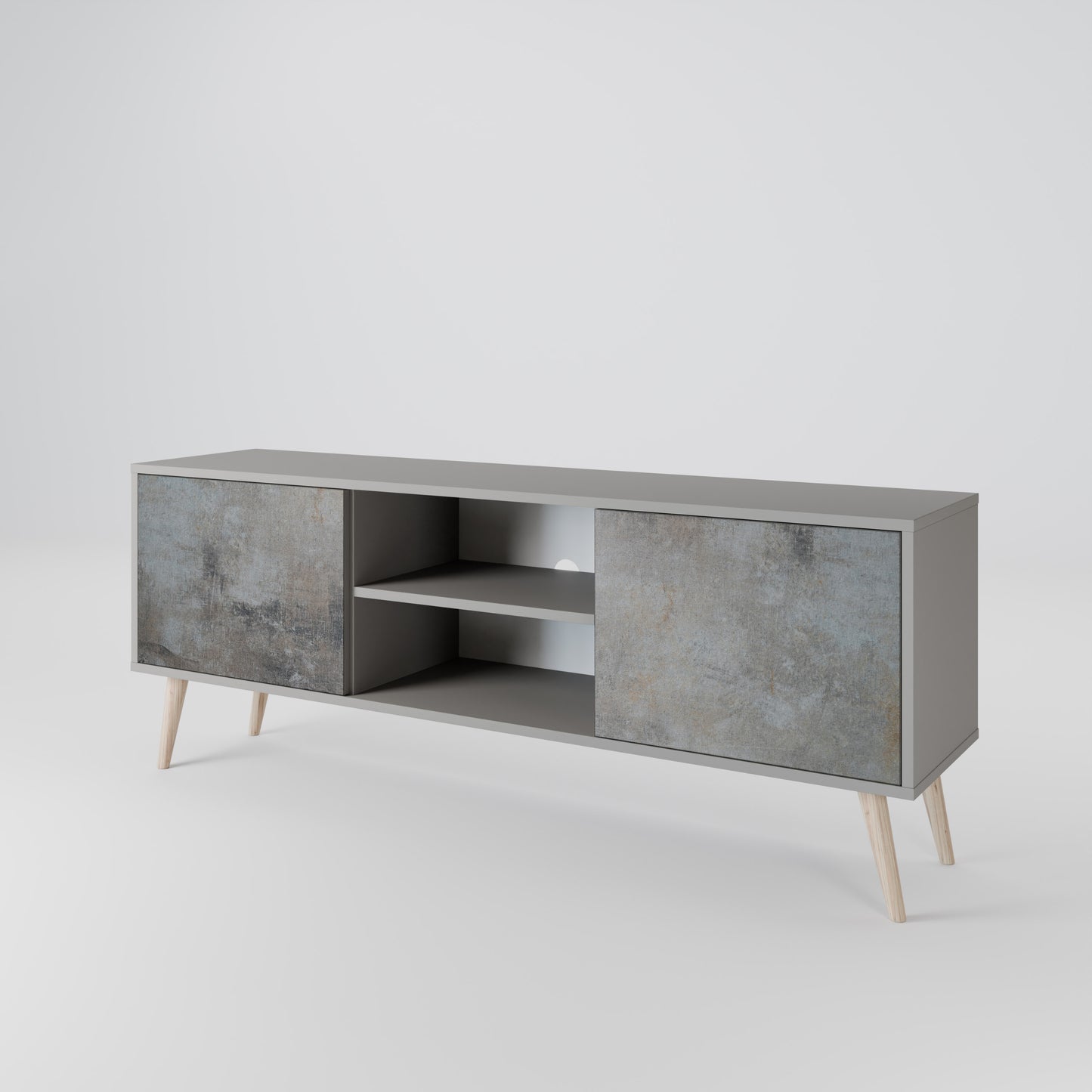 CONCRETE WALL Dvoudveřový TV stolek