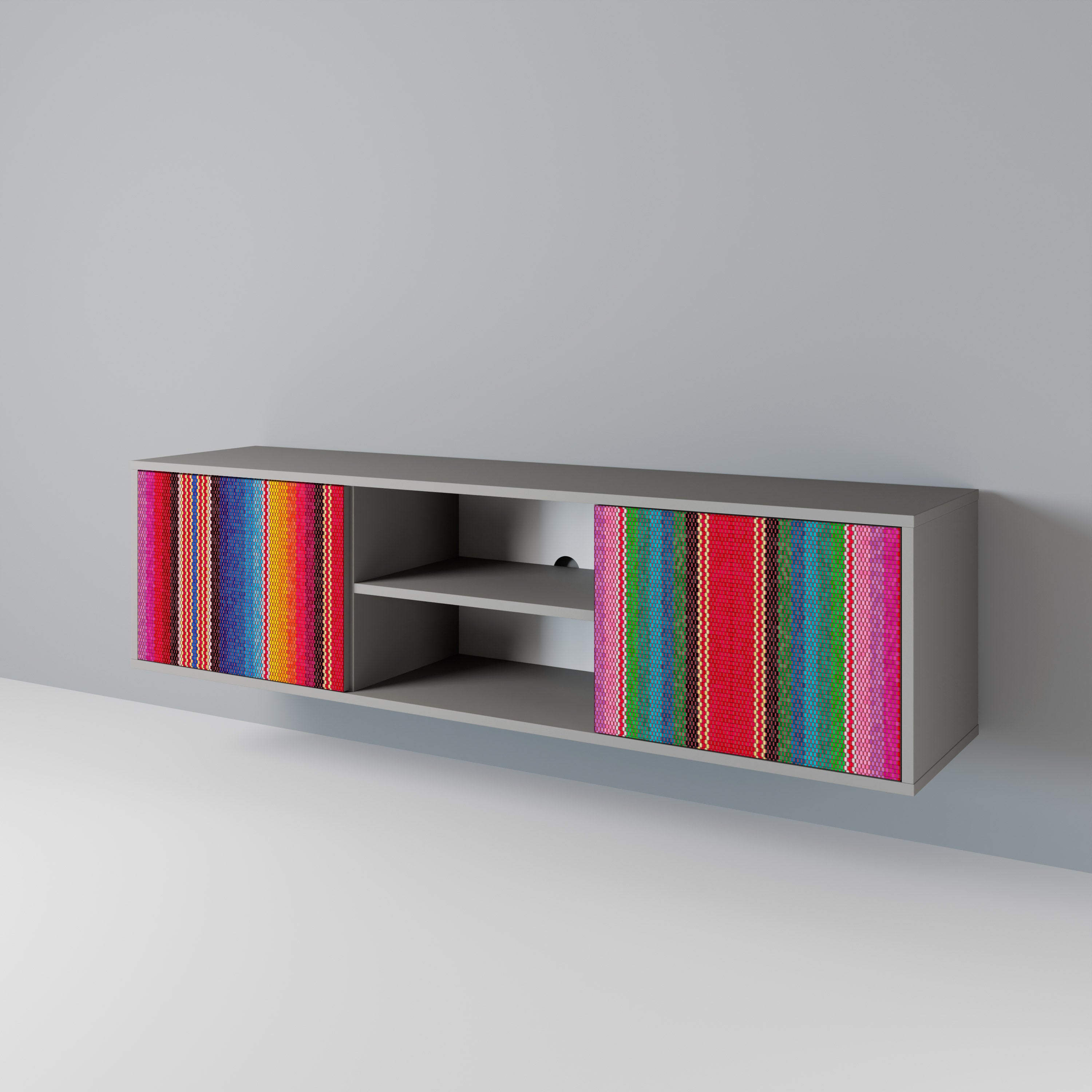 ETHNIC MEXICAN 2-Door TV Cabinet