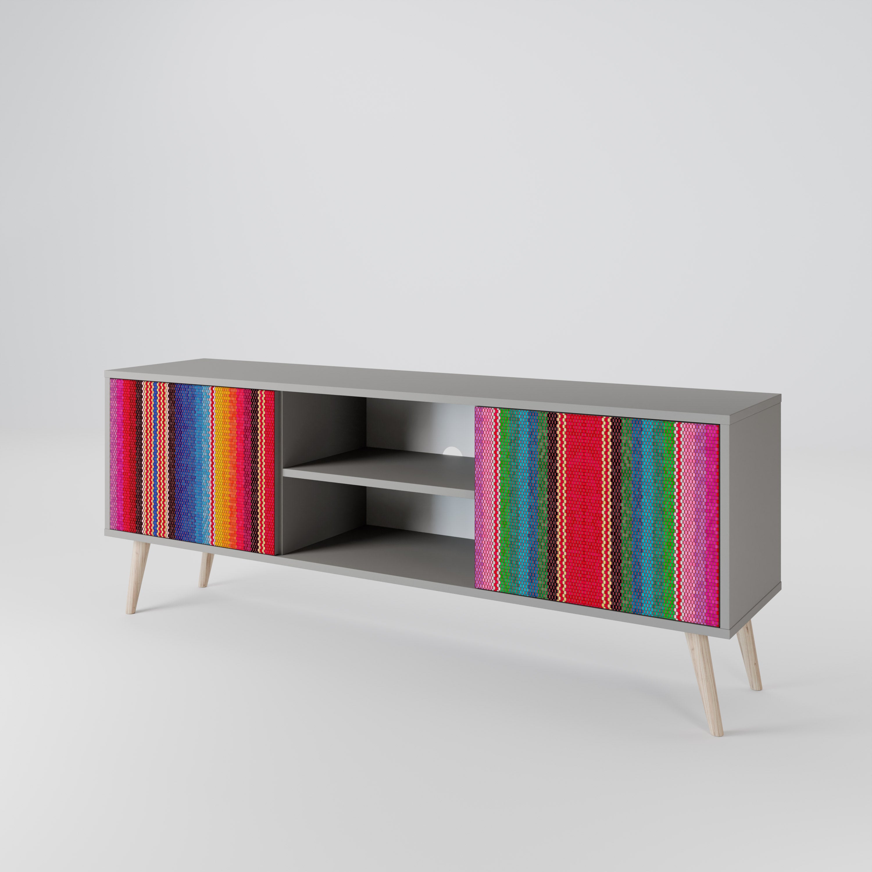 ETHNIC MEXICAN 2-Door TV Cabinet