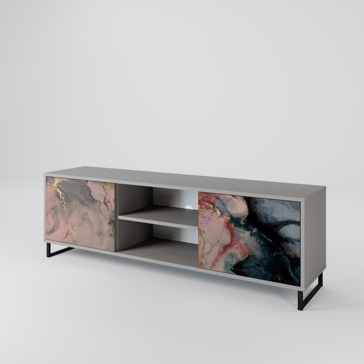 GILDED SWIRLS Dvoudveřový TV stolek