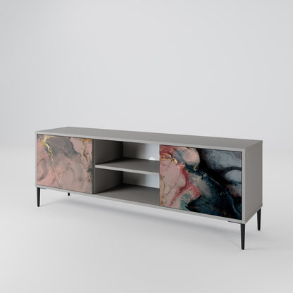 GILDED SWIRLS Dvoudveřový TV stolek