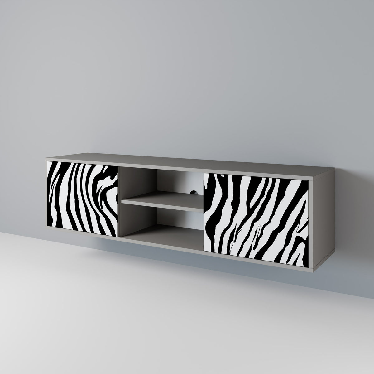SPLENDID ZEBRA Dvoudveřový TV stolek