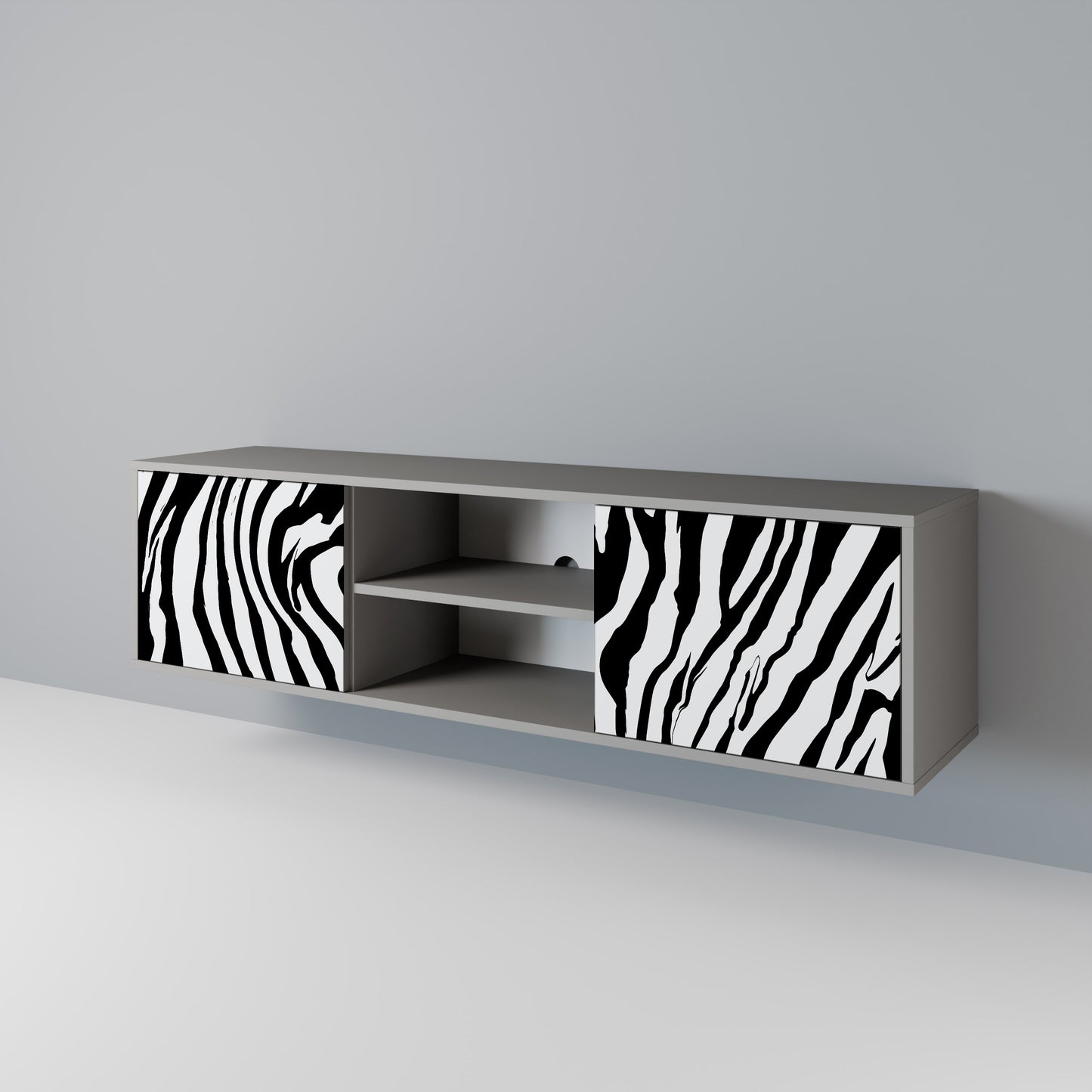 SPLENDID ZEBRA Dvoudveřový TV stolek
