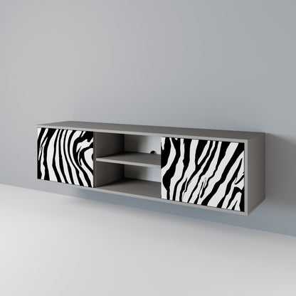 SPLENDID ZEBRA Dvoudveřový TV stolek