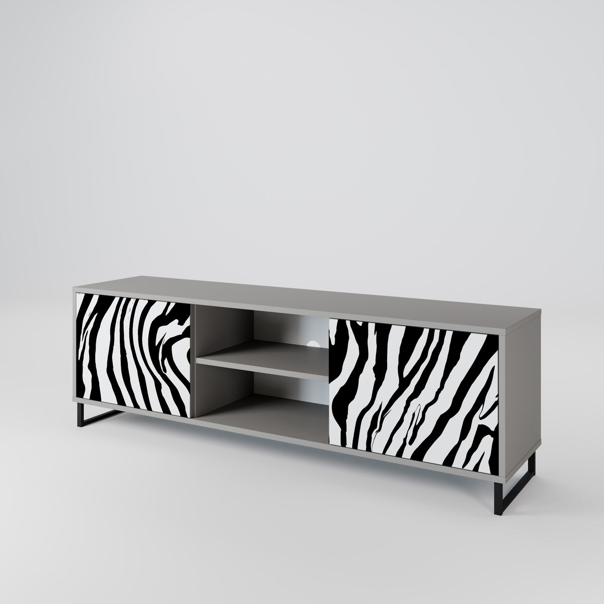 SPLENDID ZEBRA Dvoudveřový TV stolek