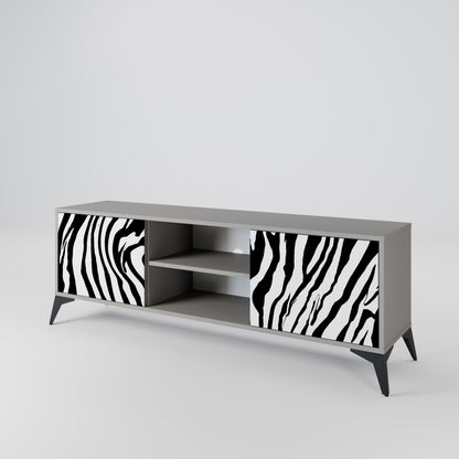 SPLENDID ZEBRA Dvoudveřový TV stolek