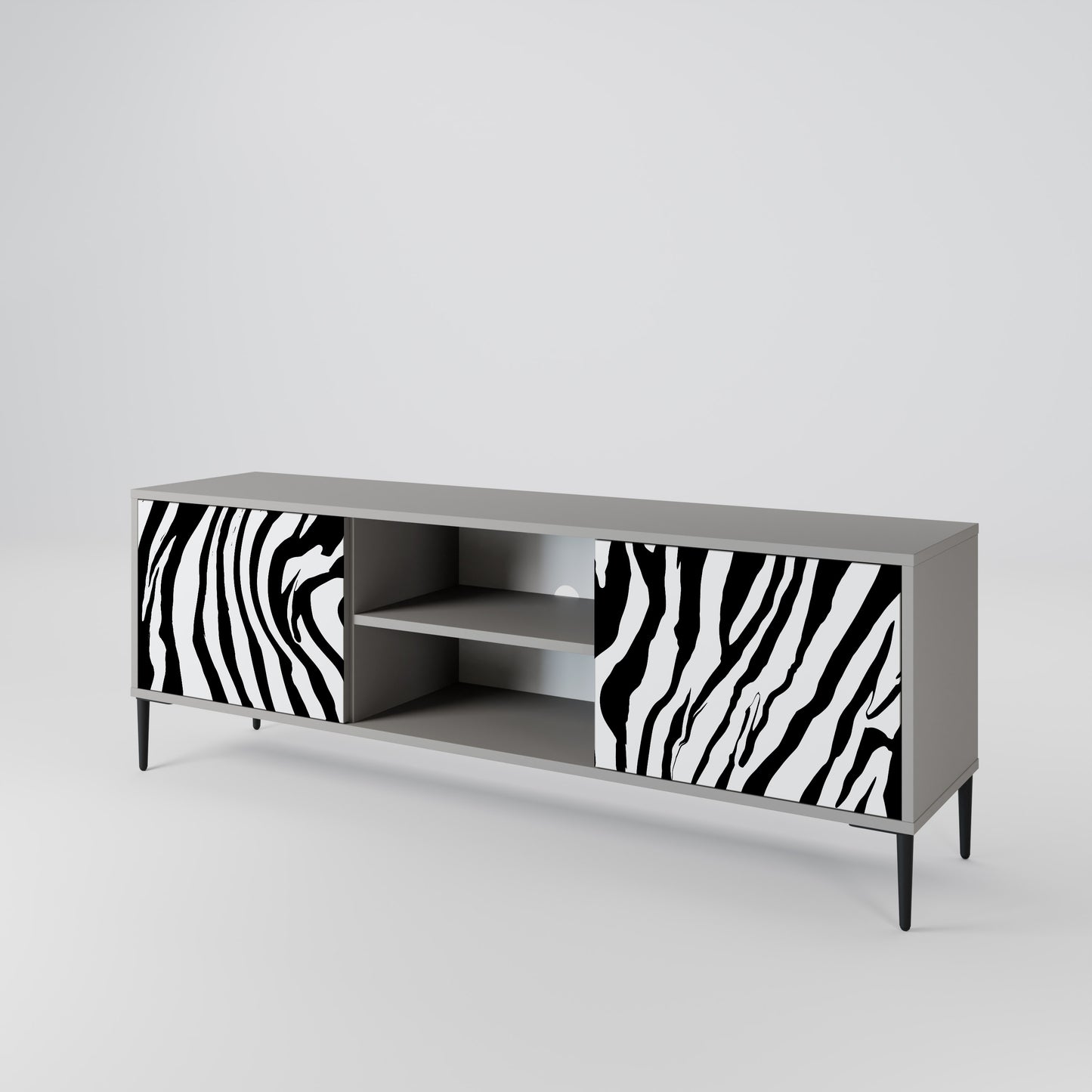 SPLENDID ZEBRA Dvoudveřový TV stolek