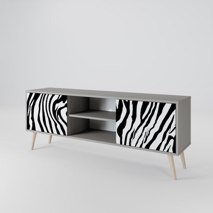 SPLENDID ZEBRA Dvoudveřový TV stolek