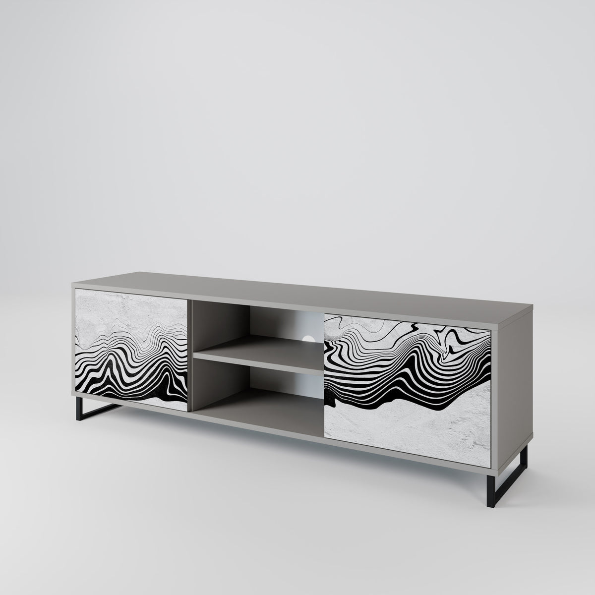 MONOCHROME MIRAGE Dvoudveřový TV stolek