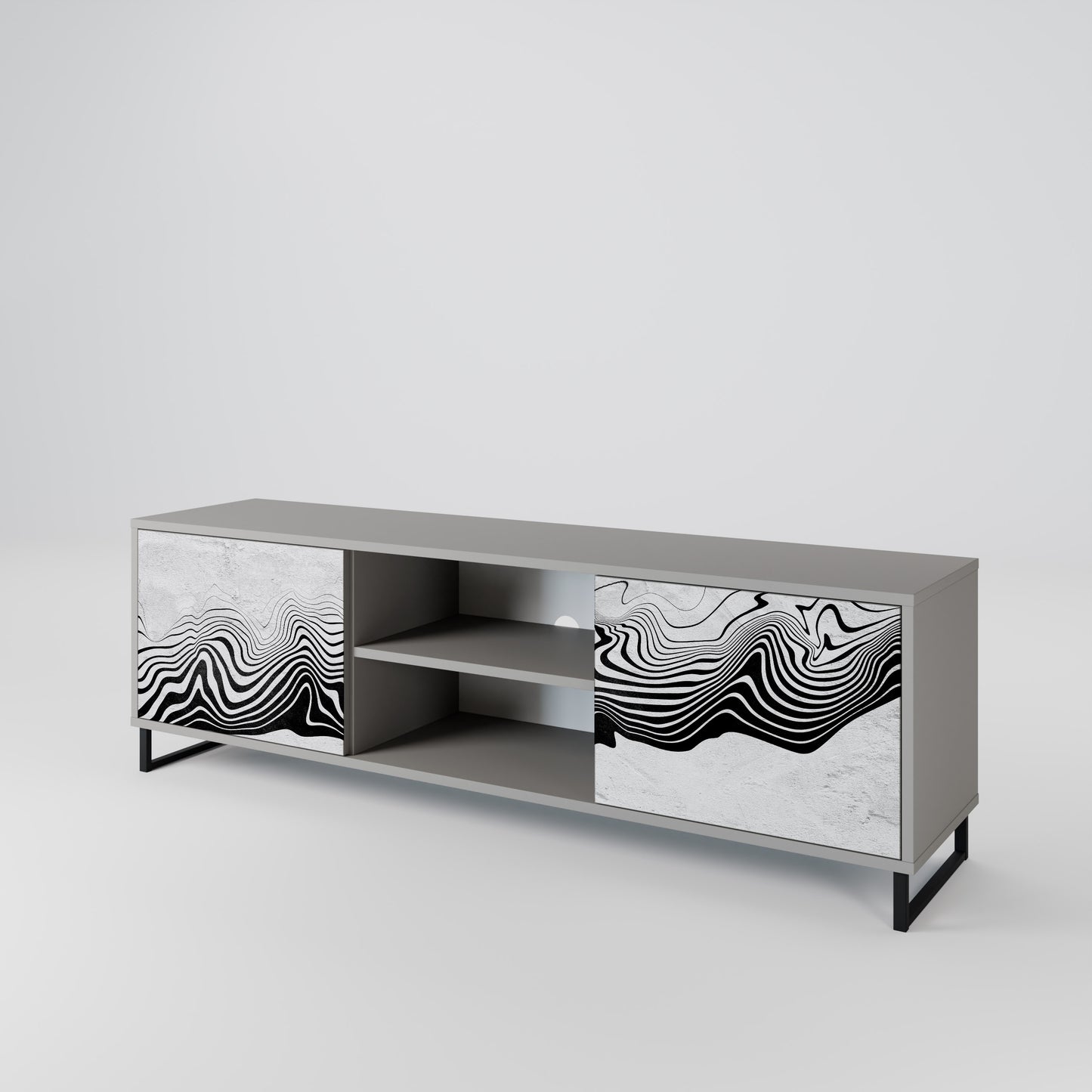MONOCHROME MIRAGE Dvoudveřový TV stolek