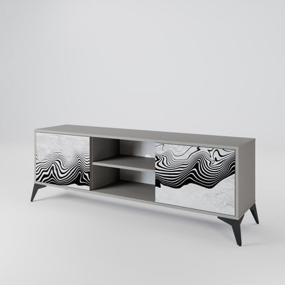 MONOCHROME MIRAGE Dvoudveřový TV stolek
