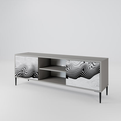 MONOCHROME MIRAGE Dvoudveřový TV stolek
