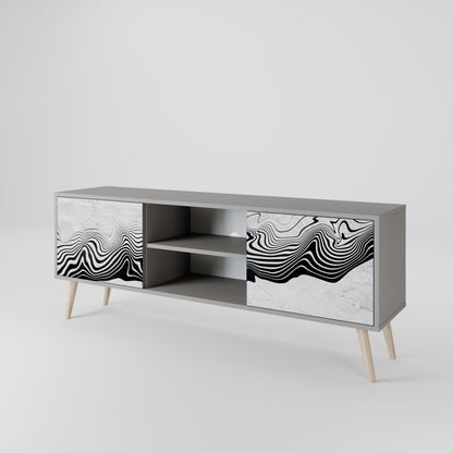 MONOCHROME MIRAGE Dvoudveřový TV stolek